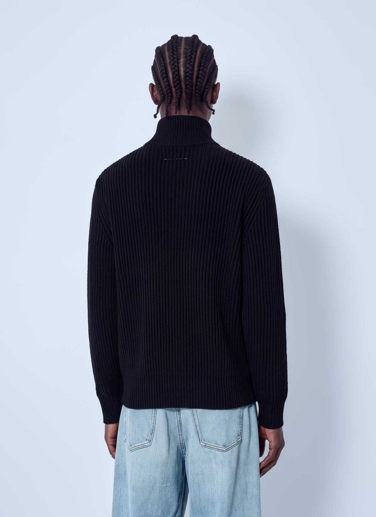 Ribbed zip-up cardigan