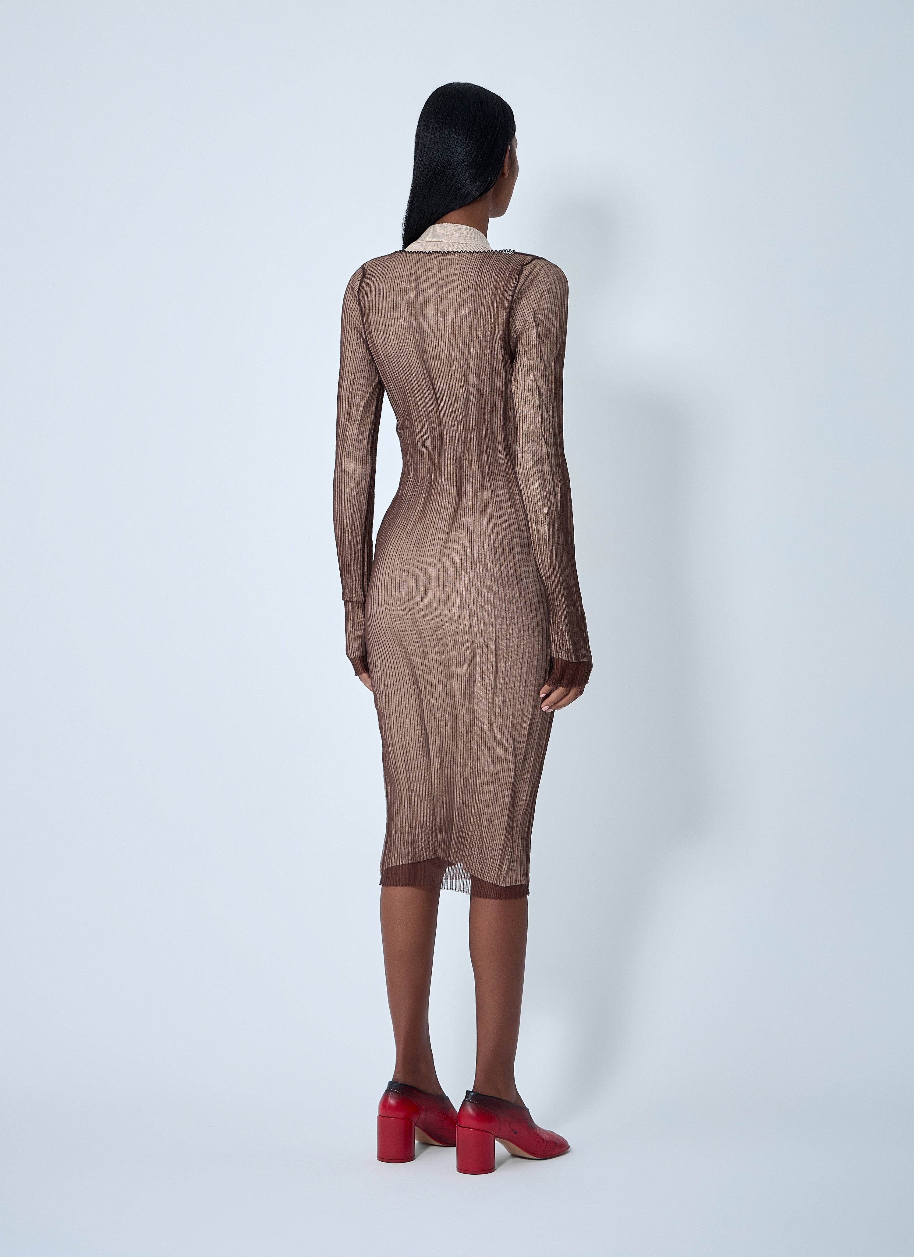 Layered cardigan dress