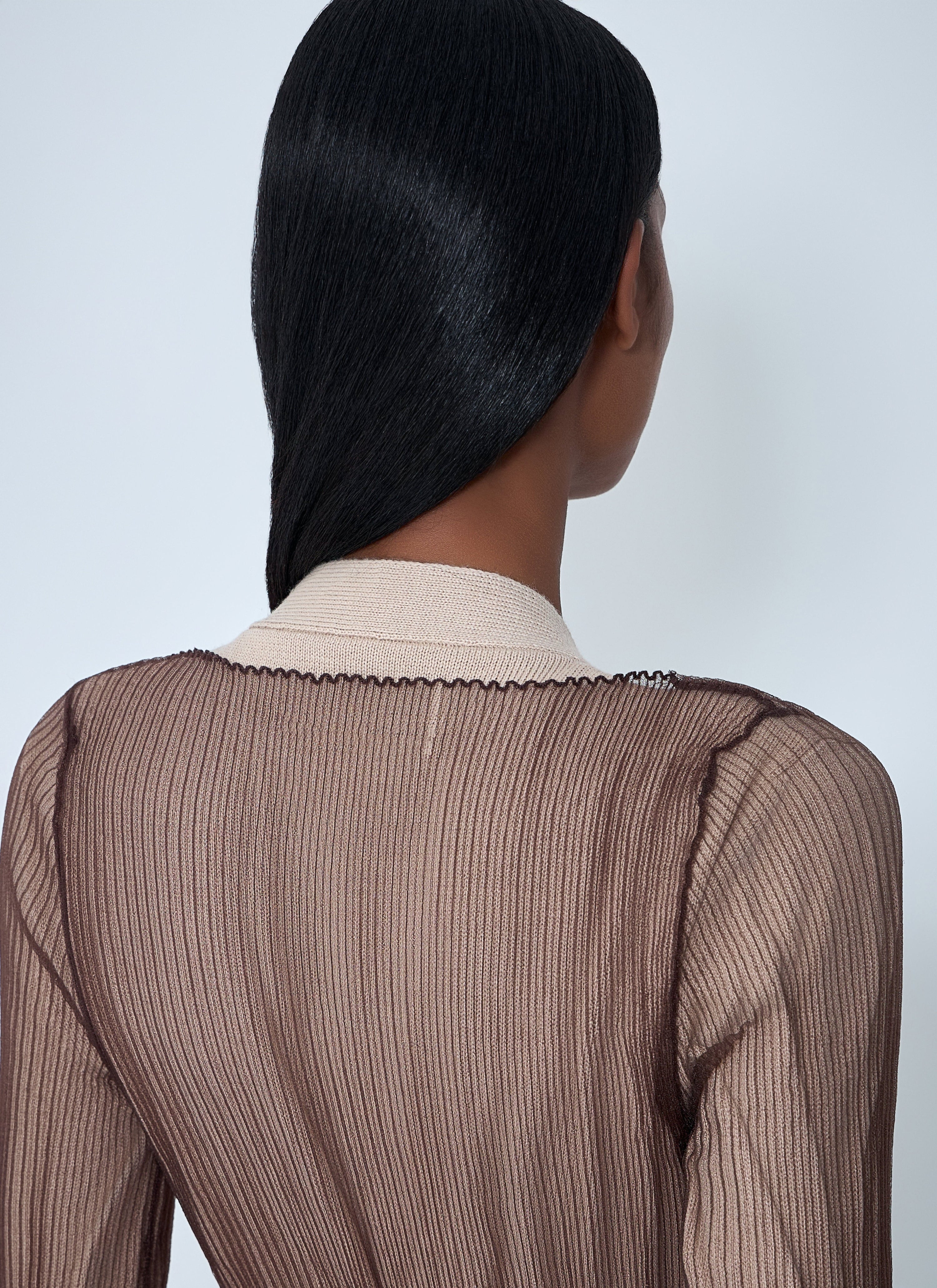 Layered cardigan dress