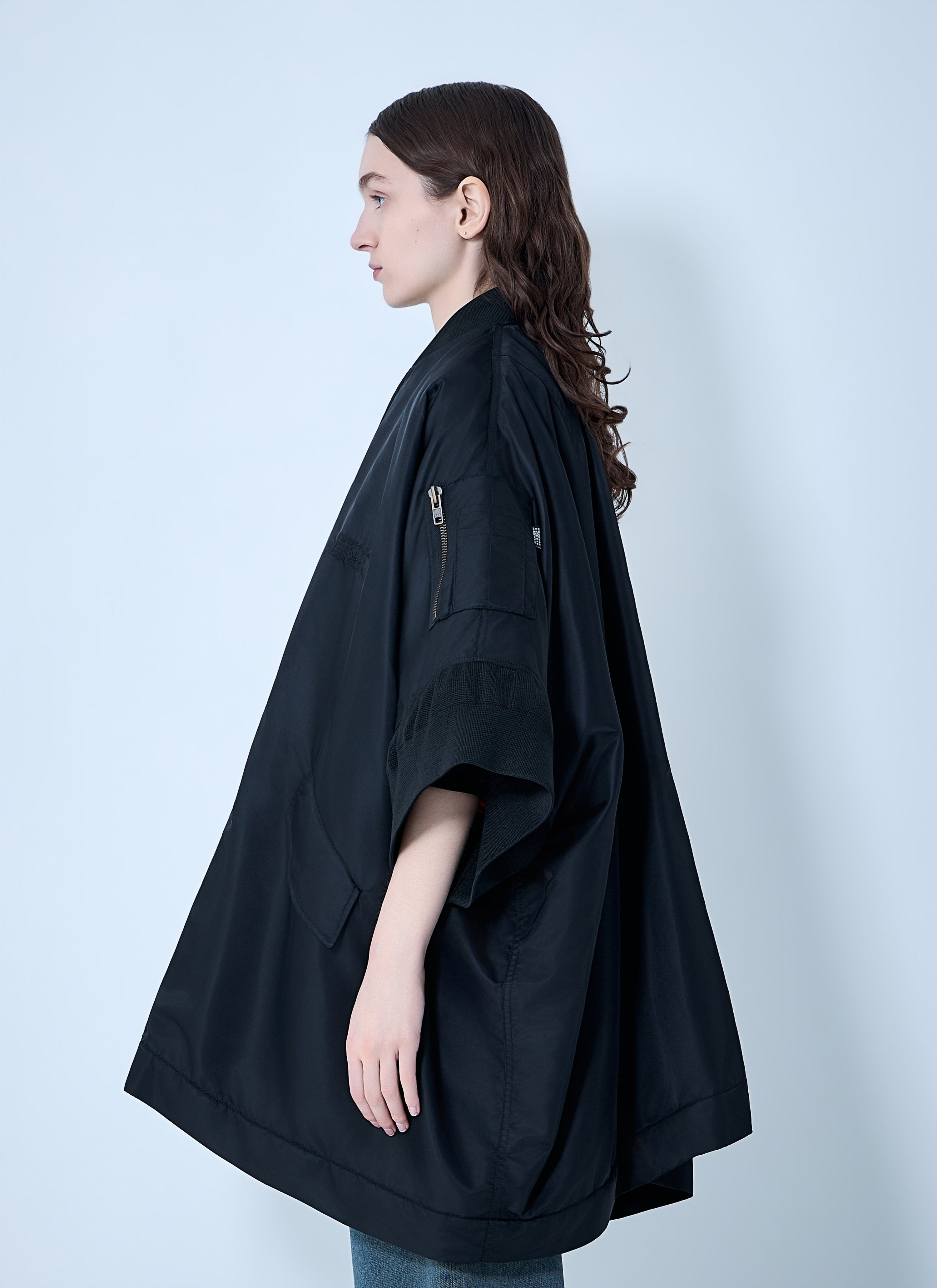 Zip-front poncho