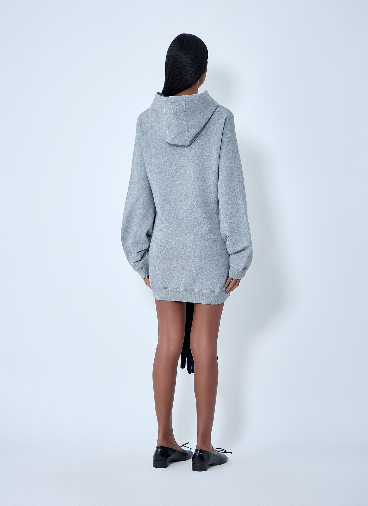 Hooded sweatshirt with attached sash