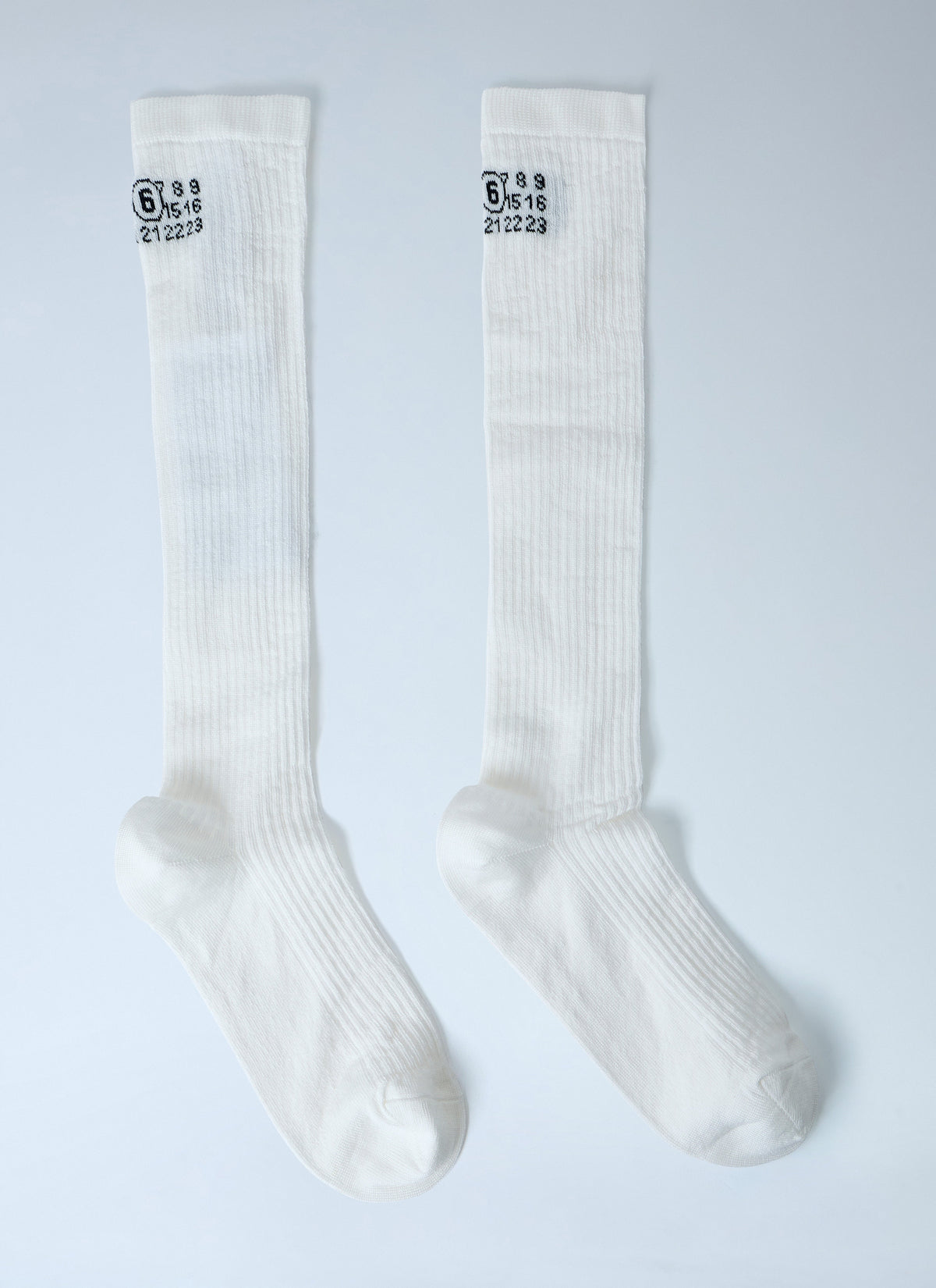 Ribbed knit knee-high socks