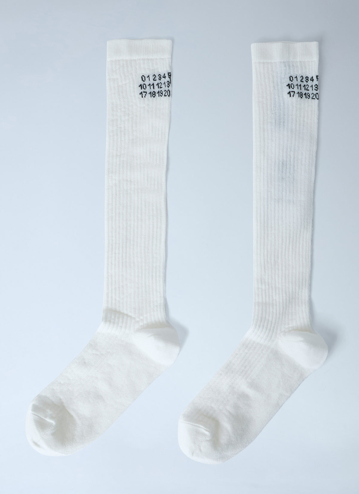 Ribbed knit knee-high socks