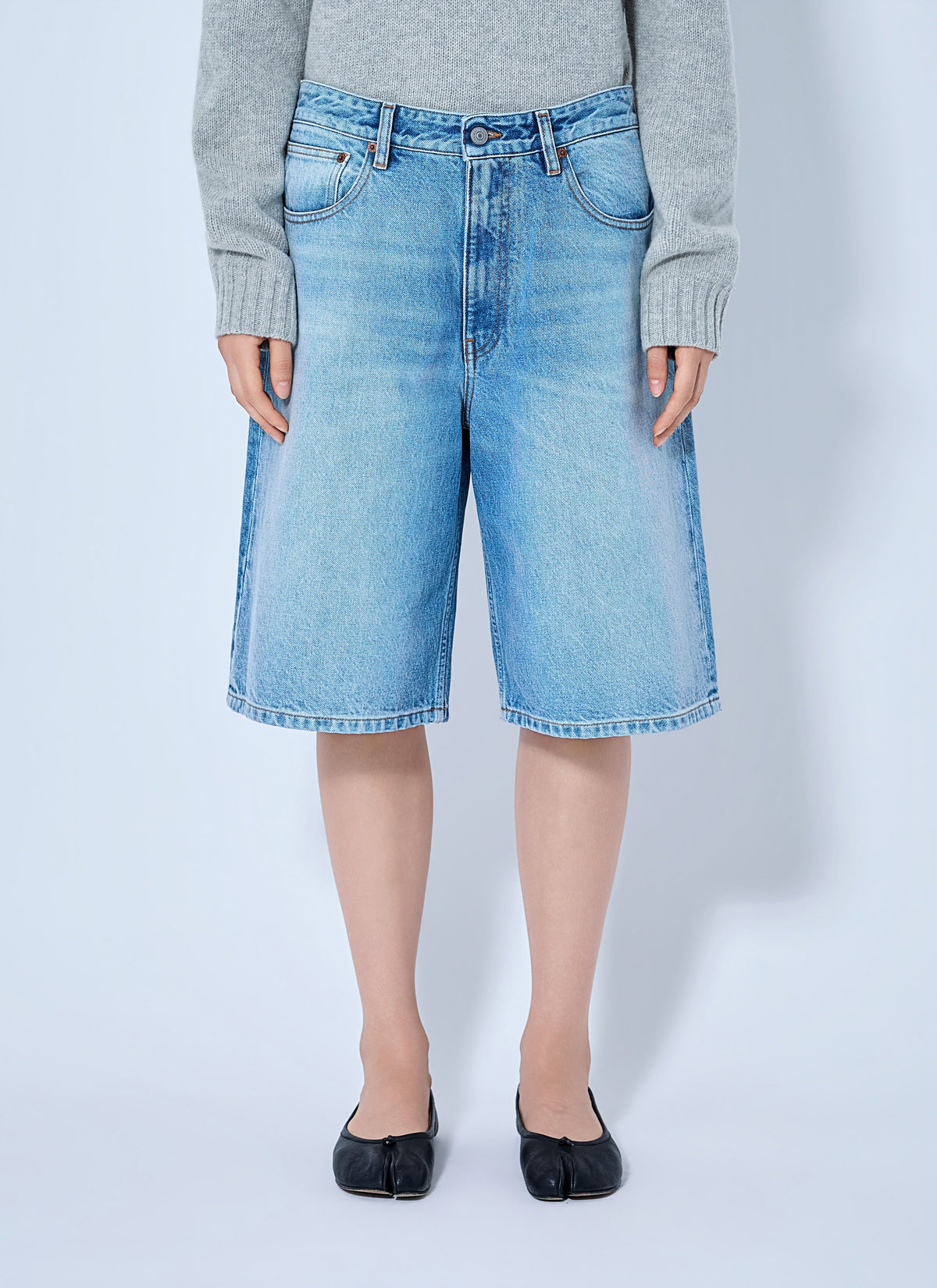 Denim bermuda shorts