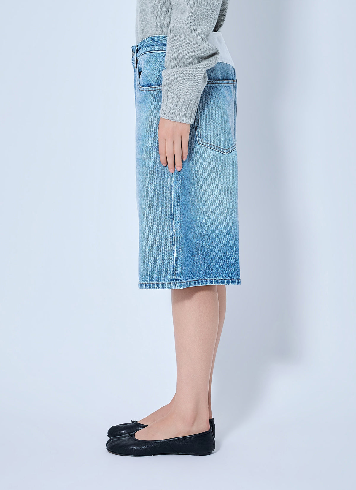 Denim bermuda shorts