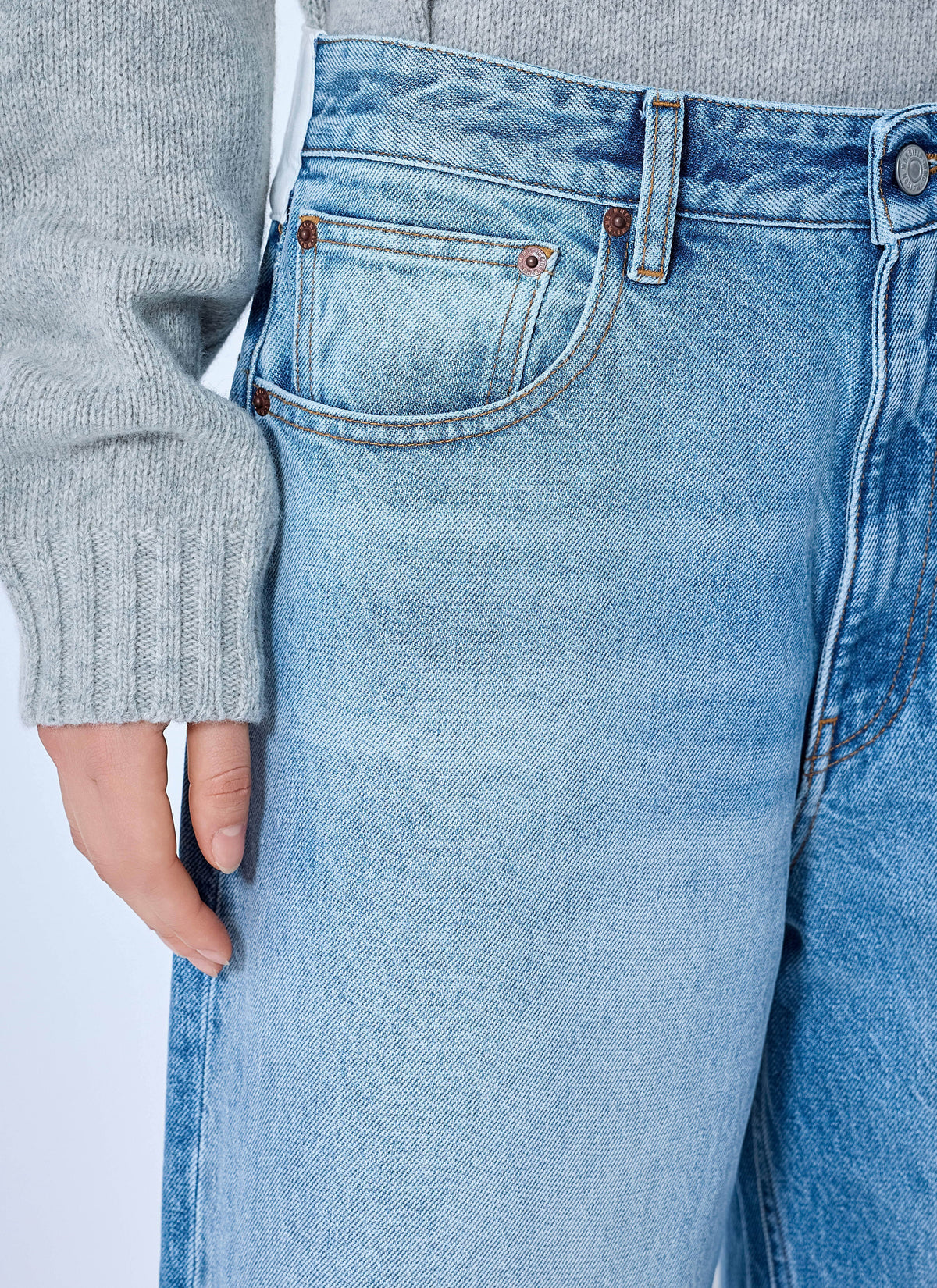 Denim bermuda shorts