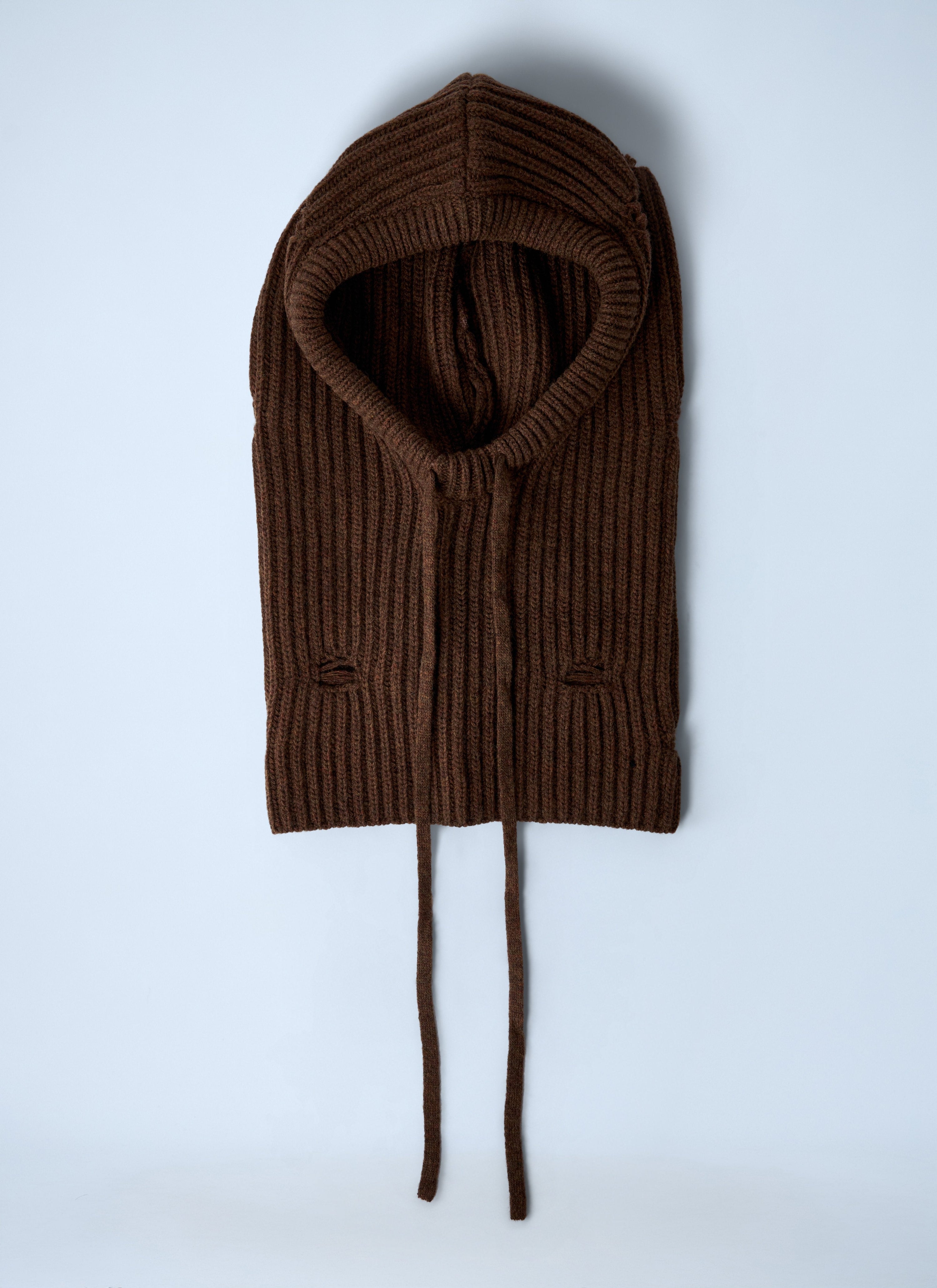 Logo motif knitted balaclava