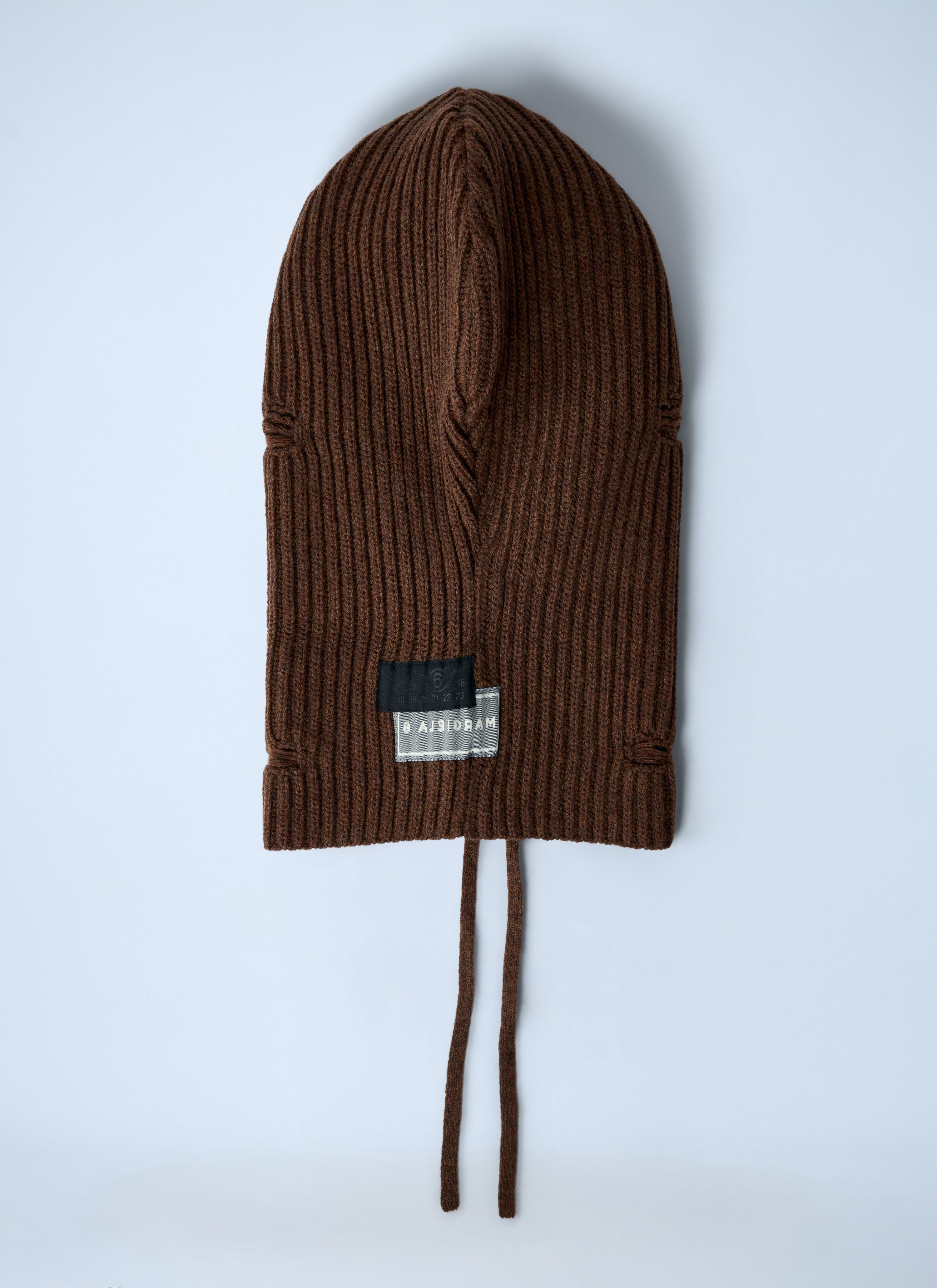 Logo motif knitted balaclava