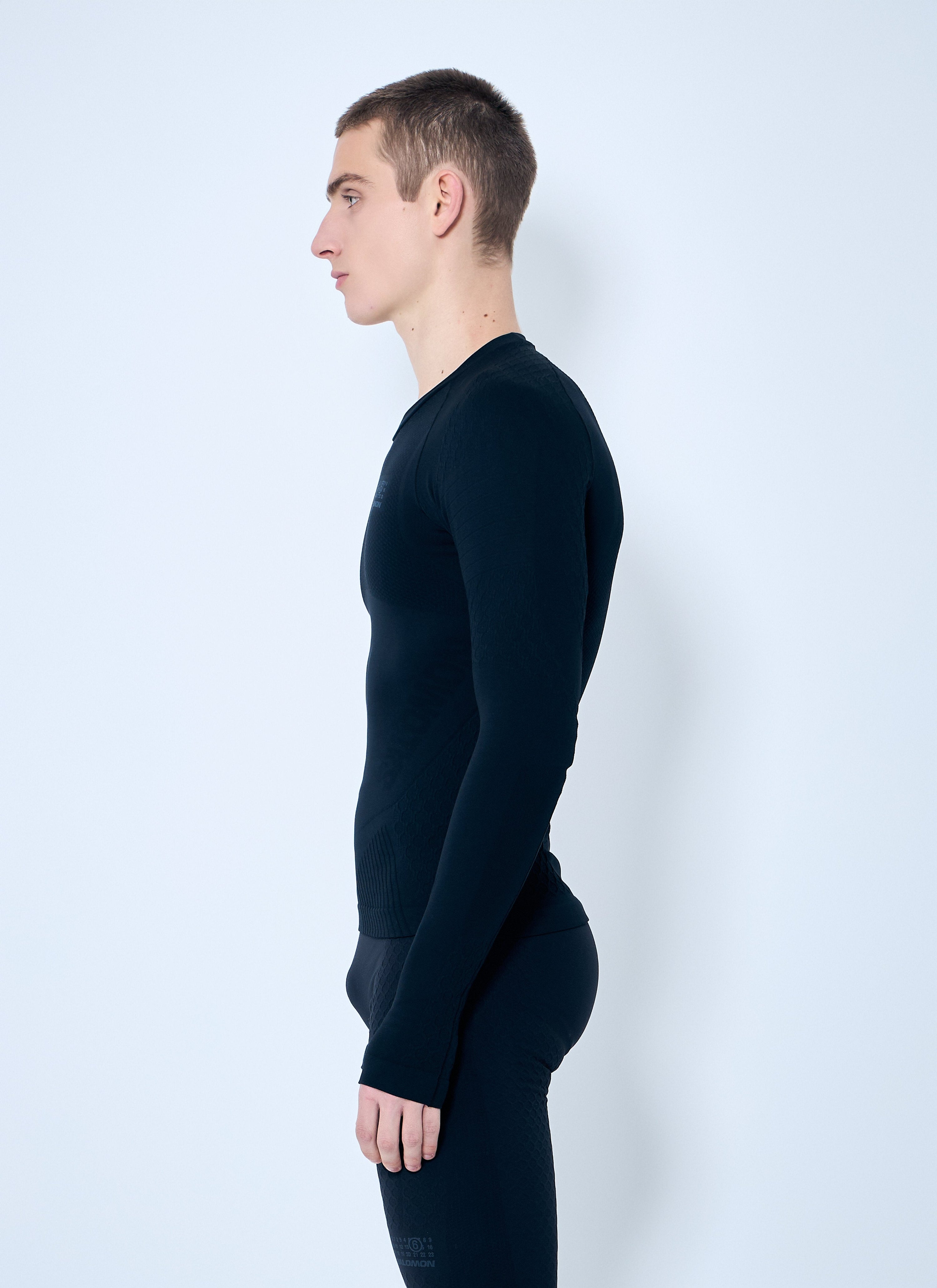 Textured long-sleeved top