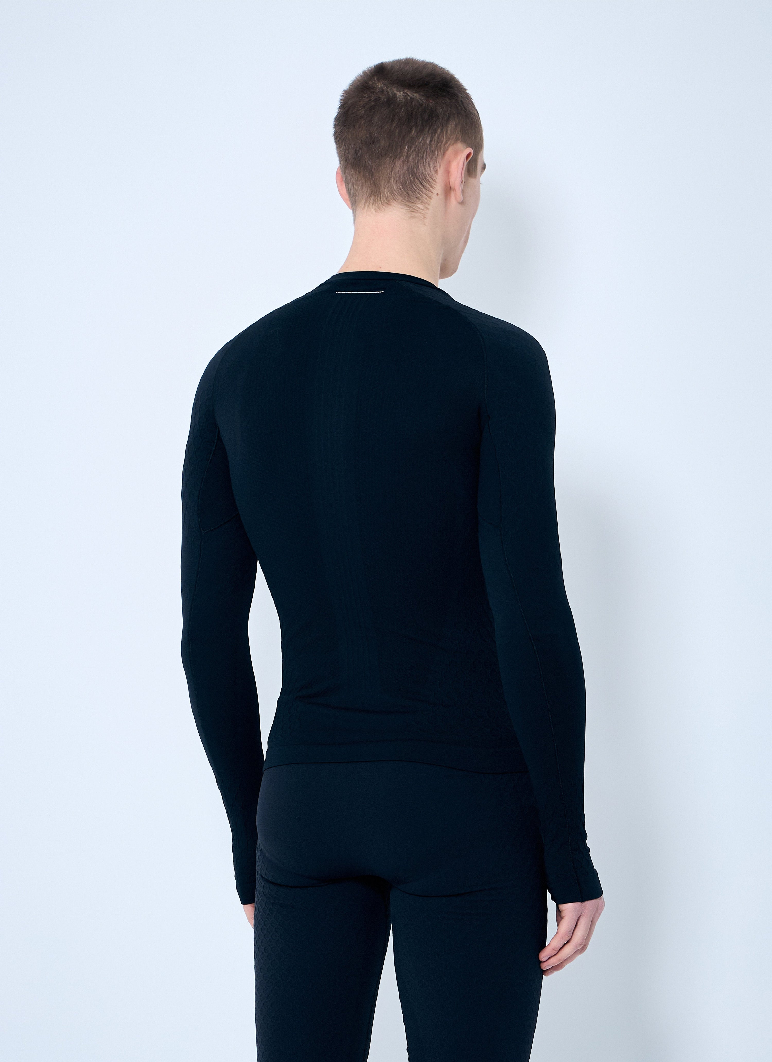 Textured long-sleeved top