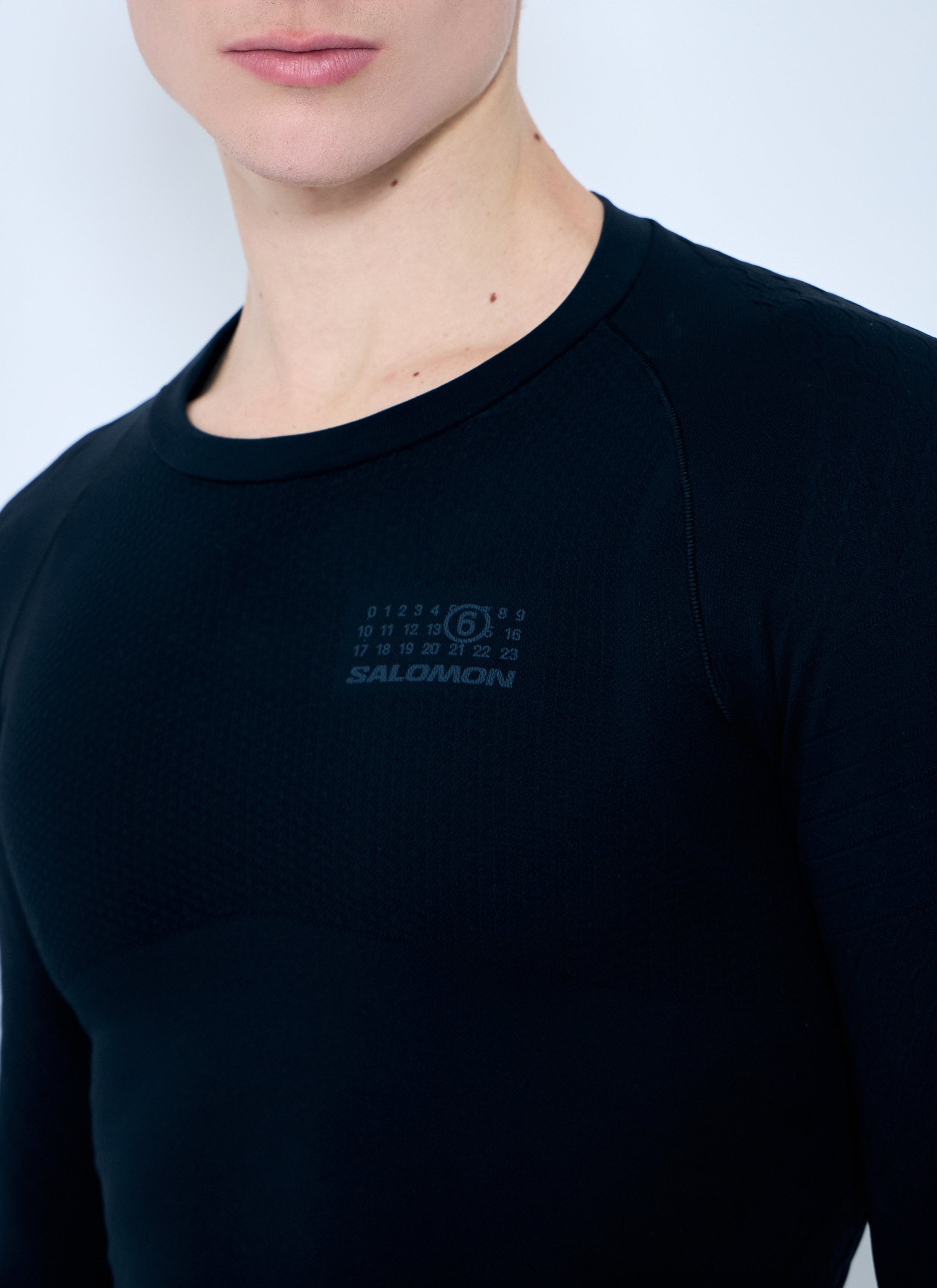 Textured long-sleeved top
