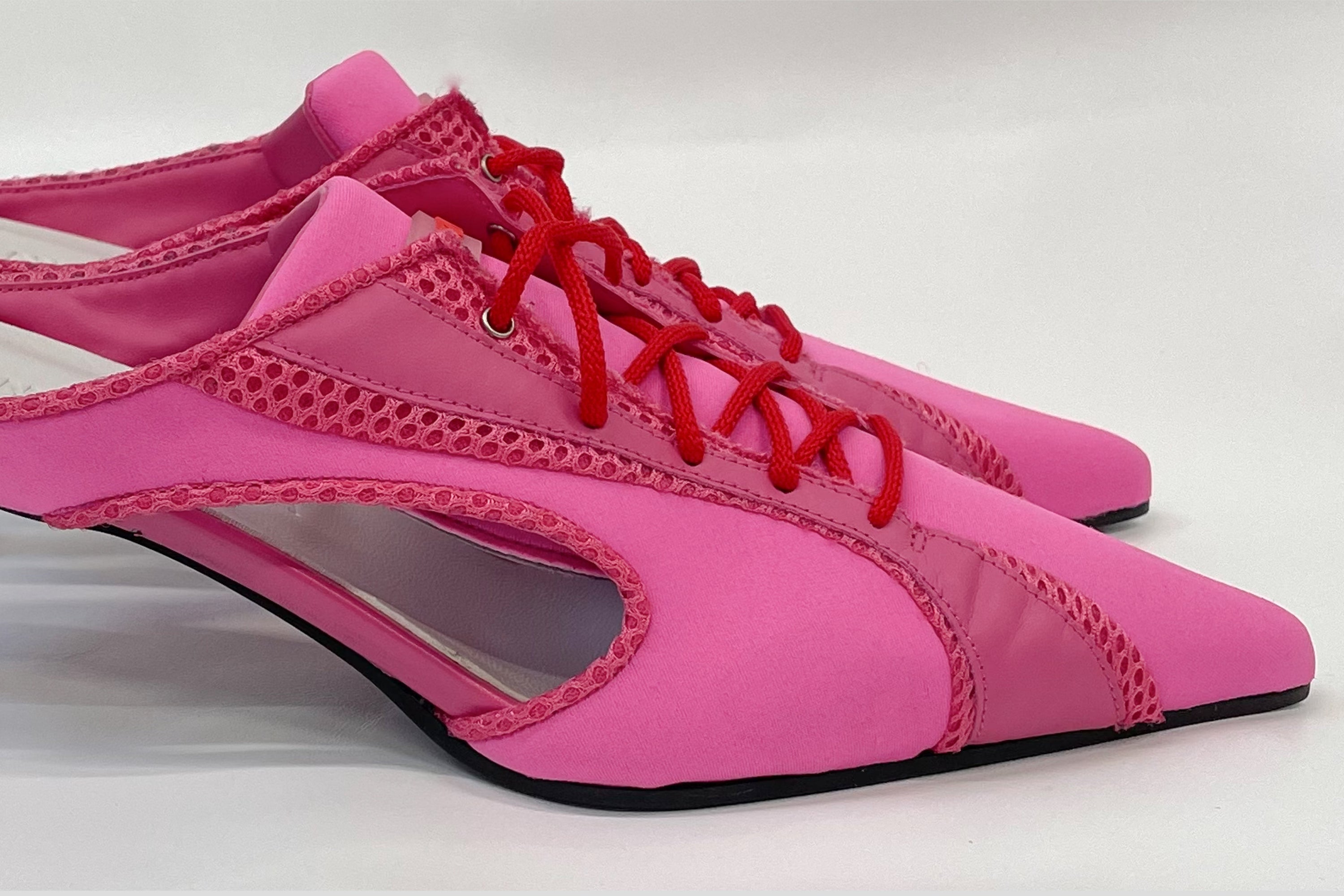 Moto' pink mule kitten heel