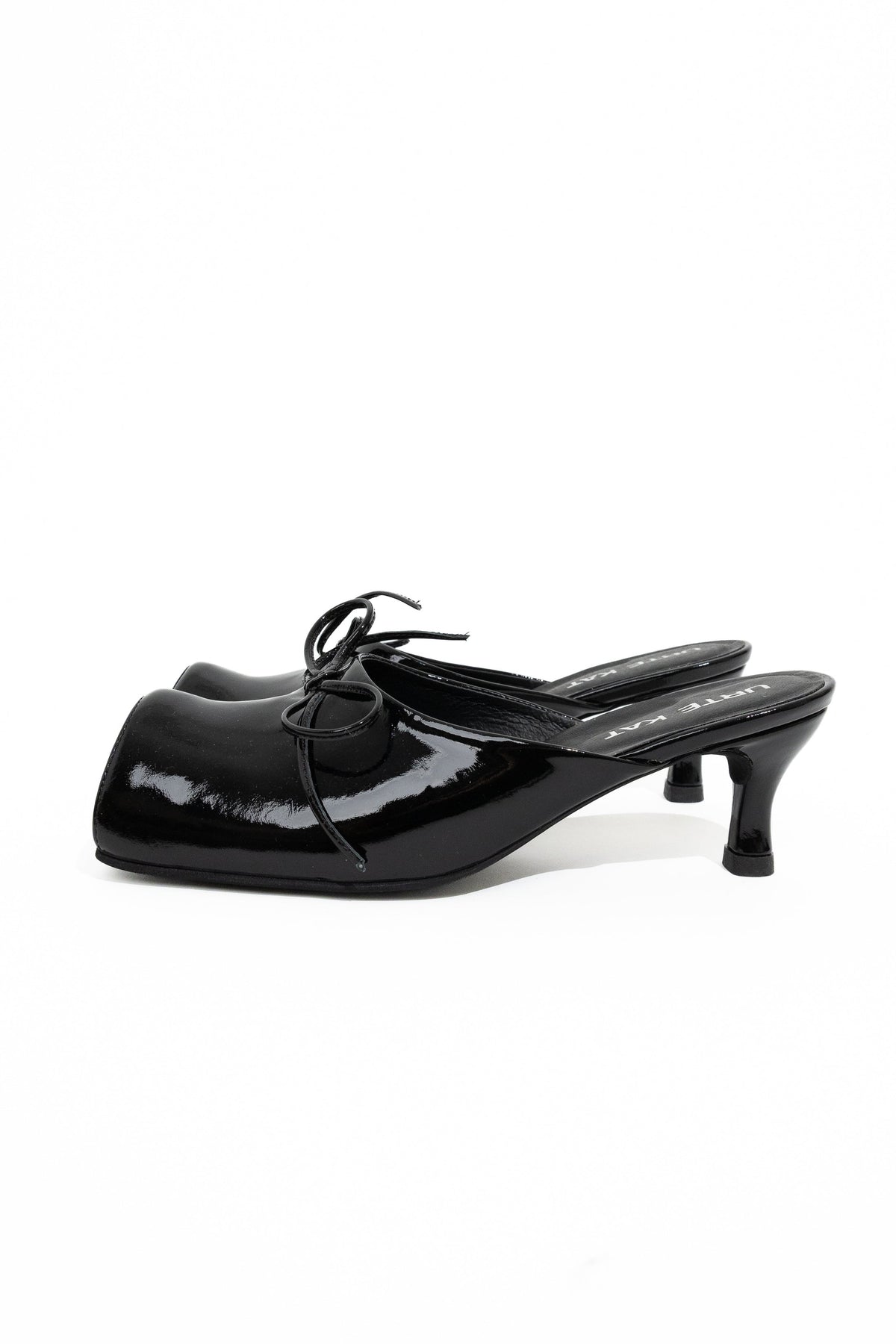 Hofa leather mules black