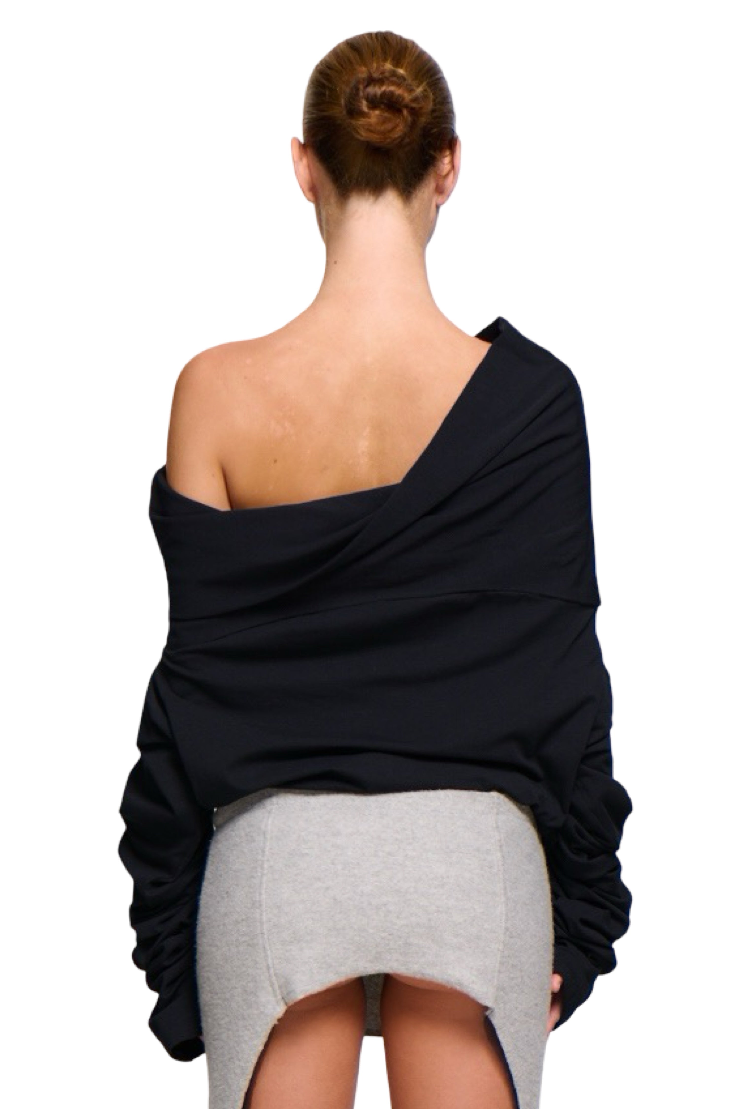 Lulu long sleeve stretch jersey black