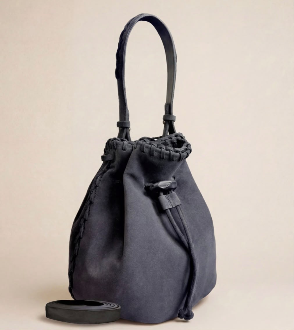 Iacobella - nirmala large suede antracite