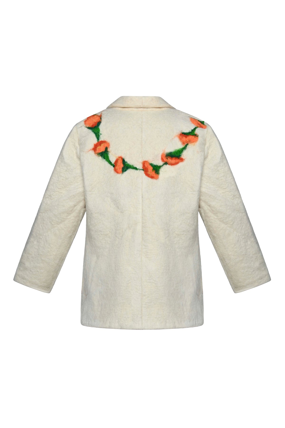 Floral felt jacket