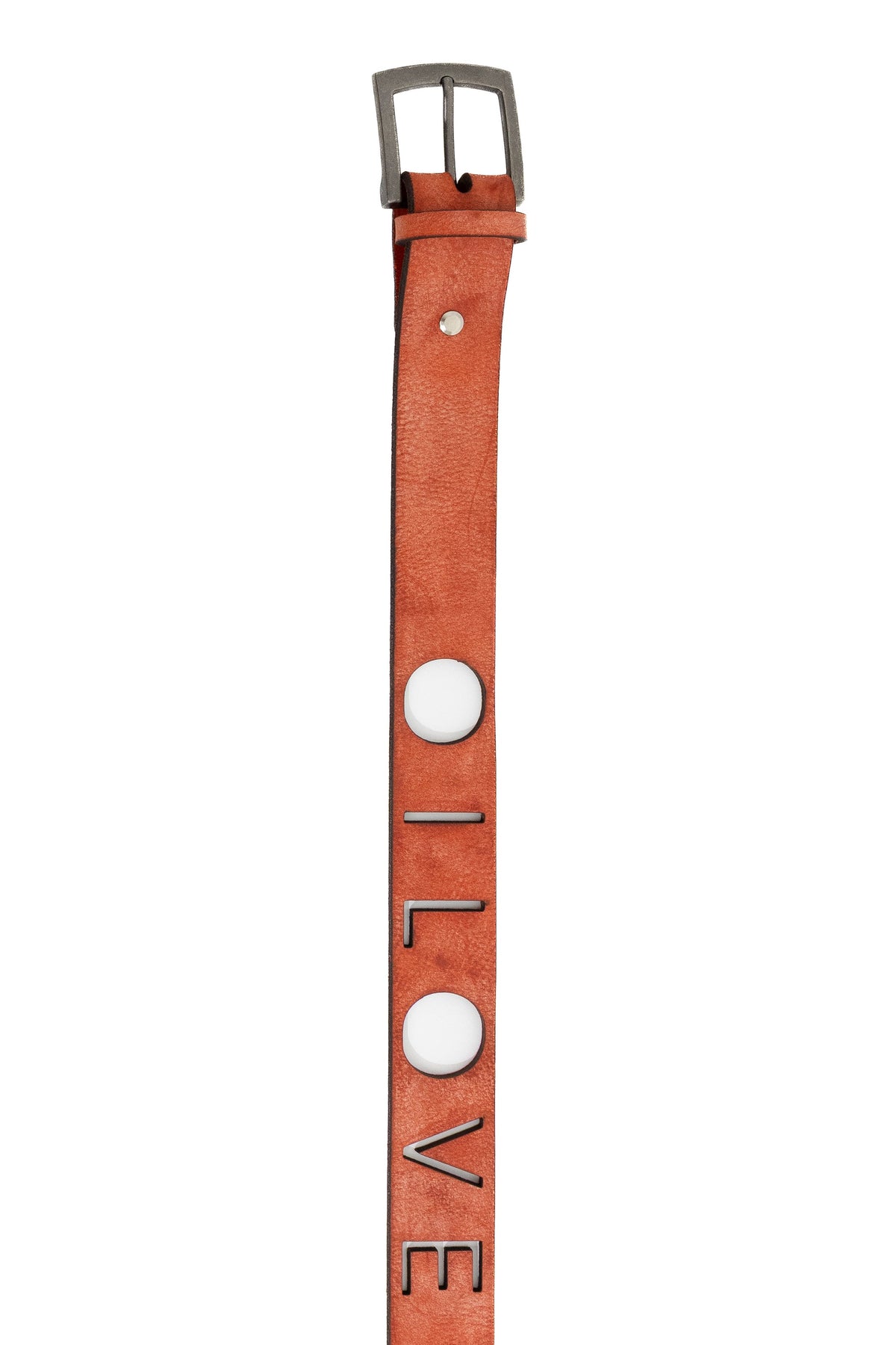 'i love you' belt orange