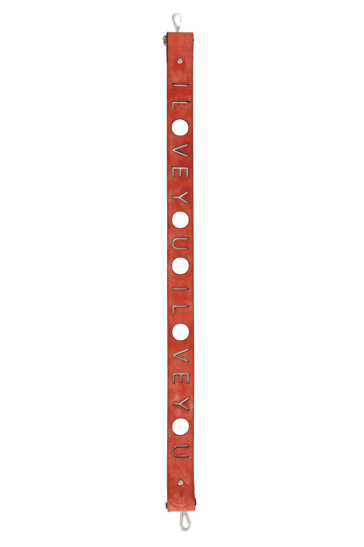'i love you' crossbody bag strap orange