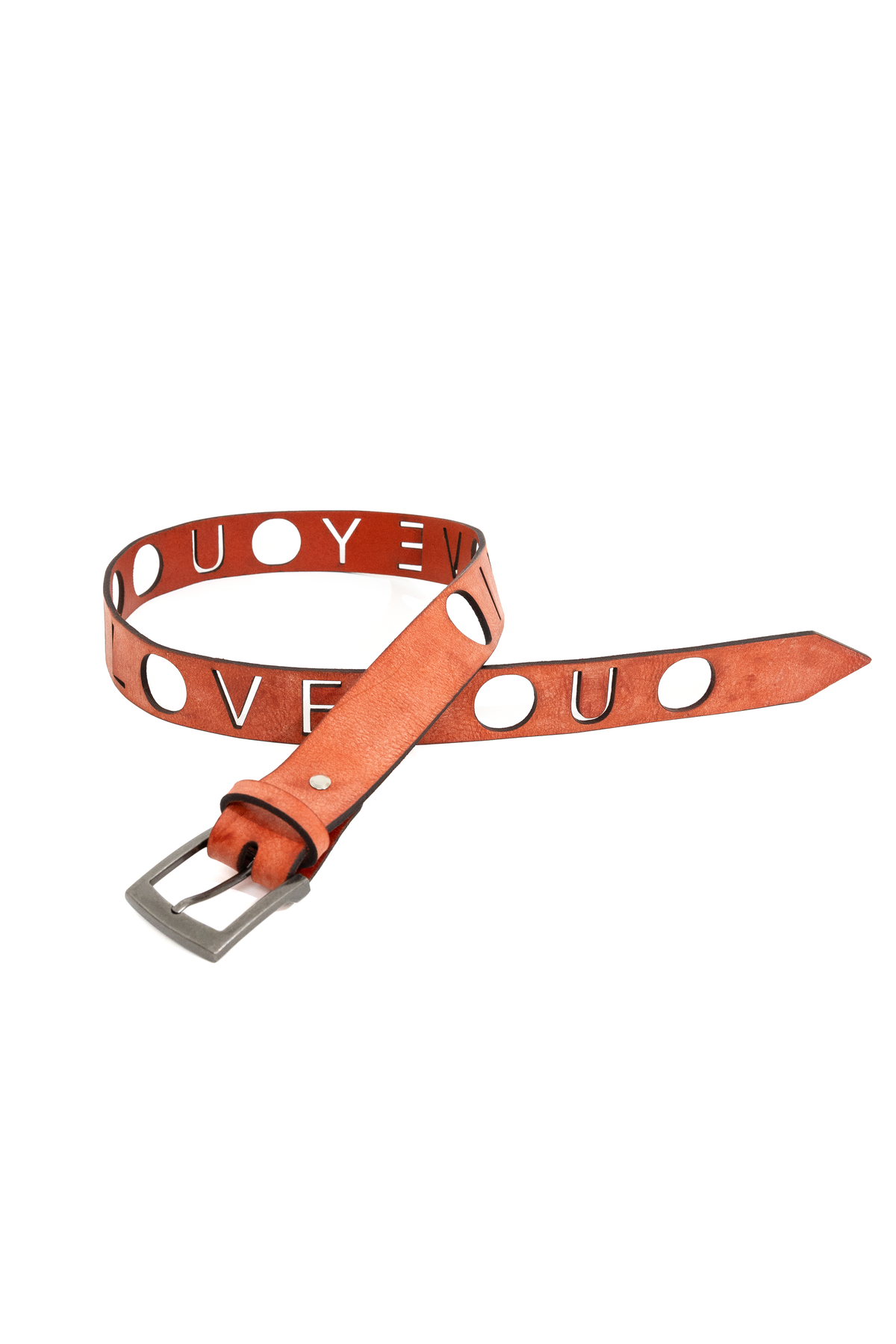 'i love you' belt orange