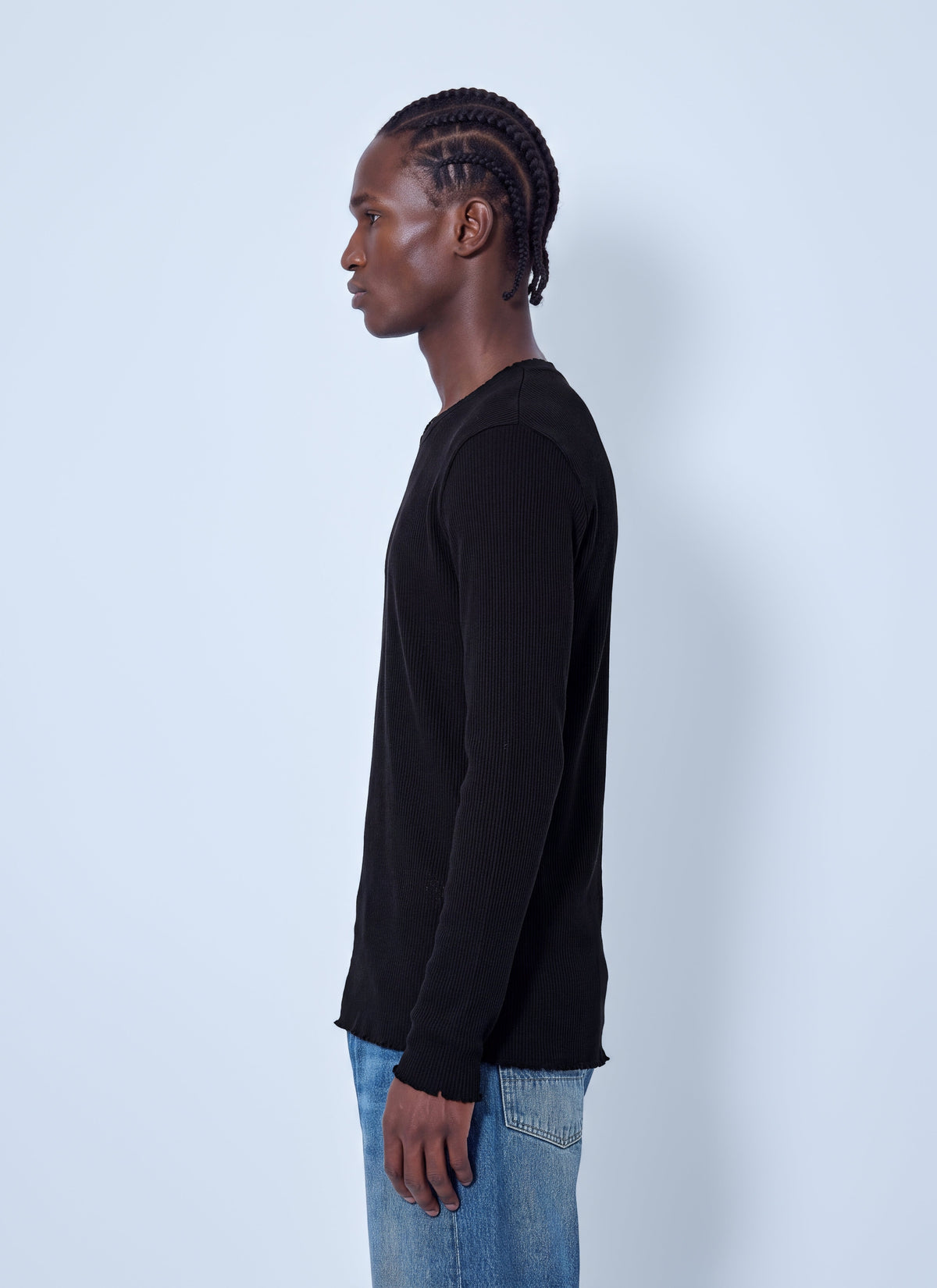 Elongated longsleeve top