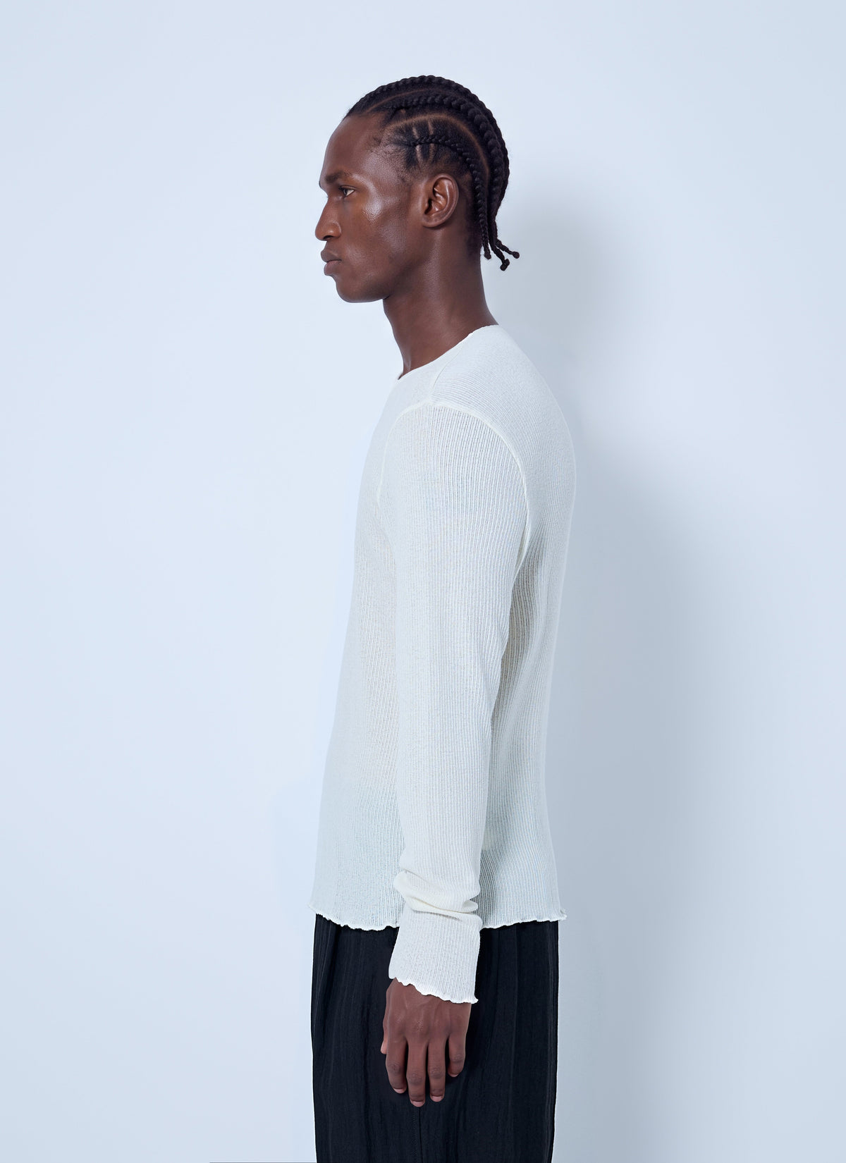 Elongated longsleeve top