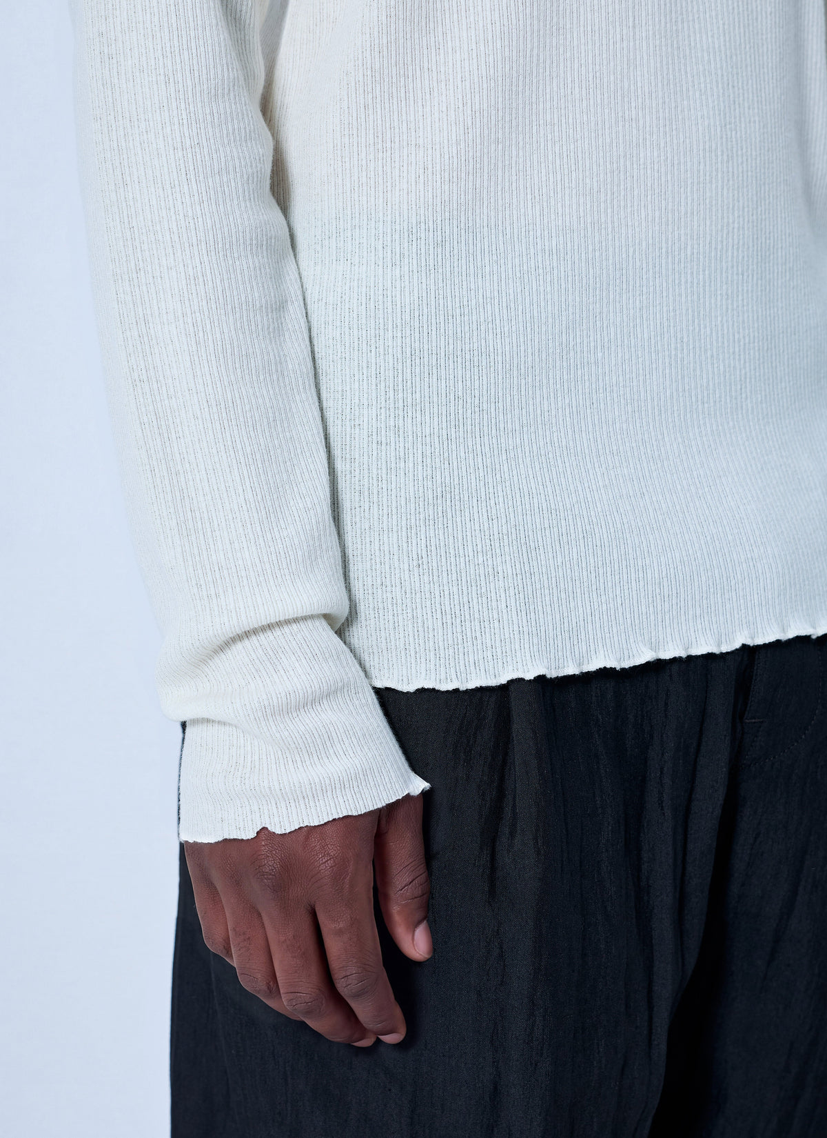 Elongated longsleeve top