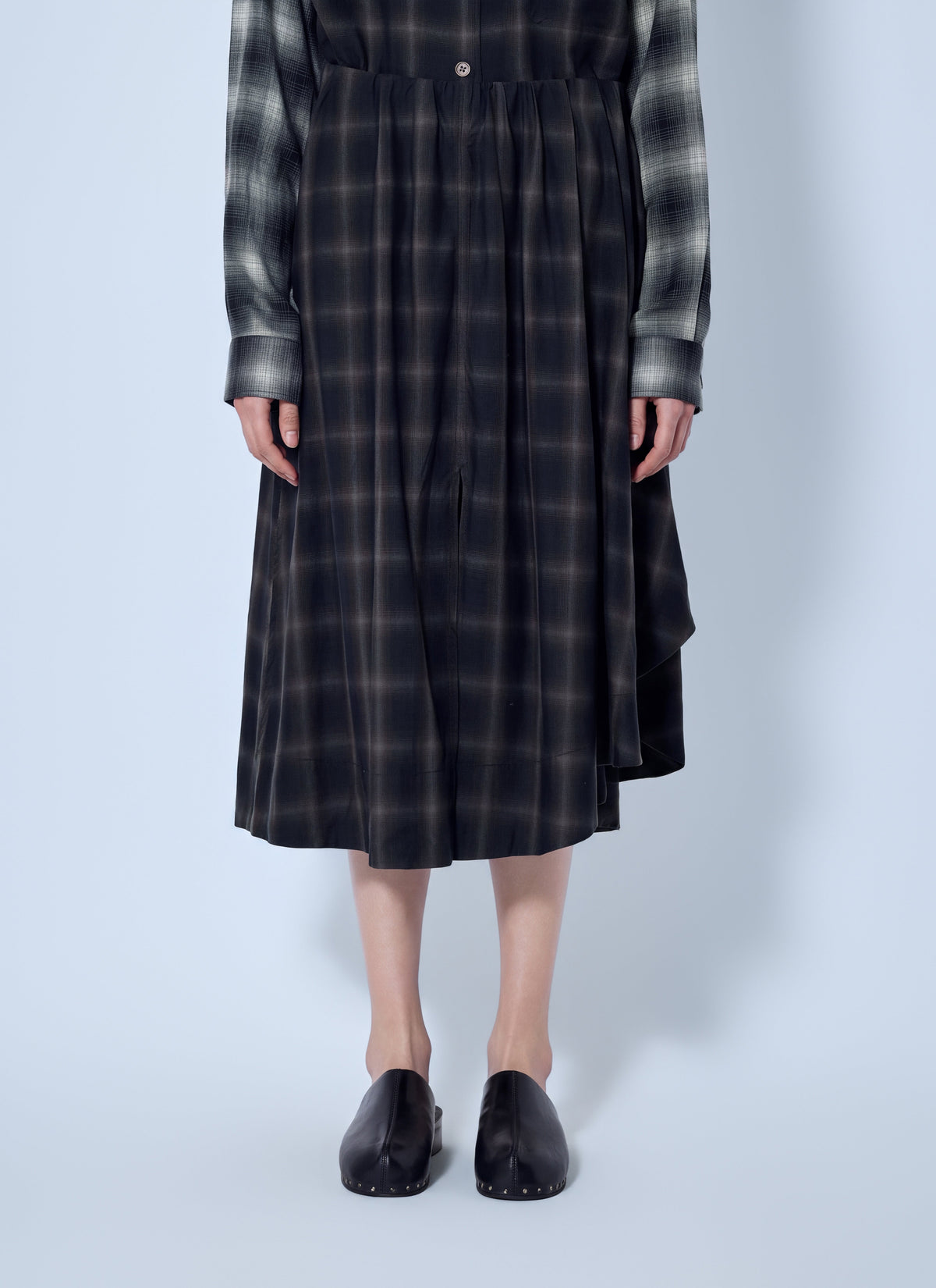 Fan midi skirt