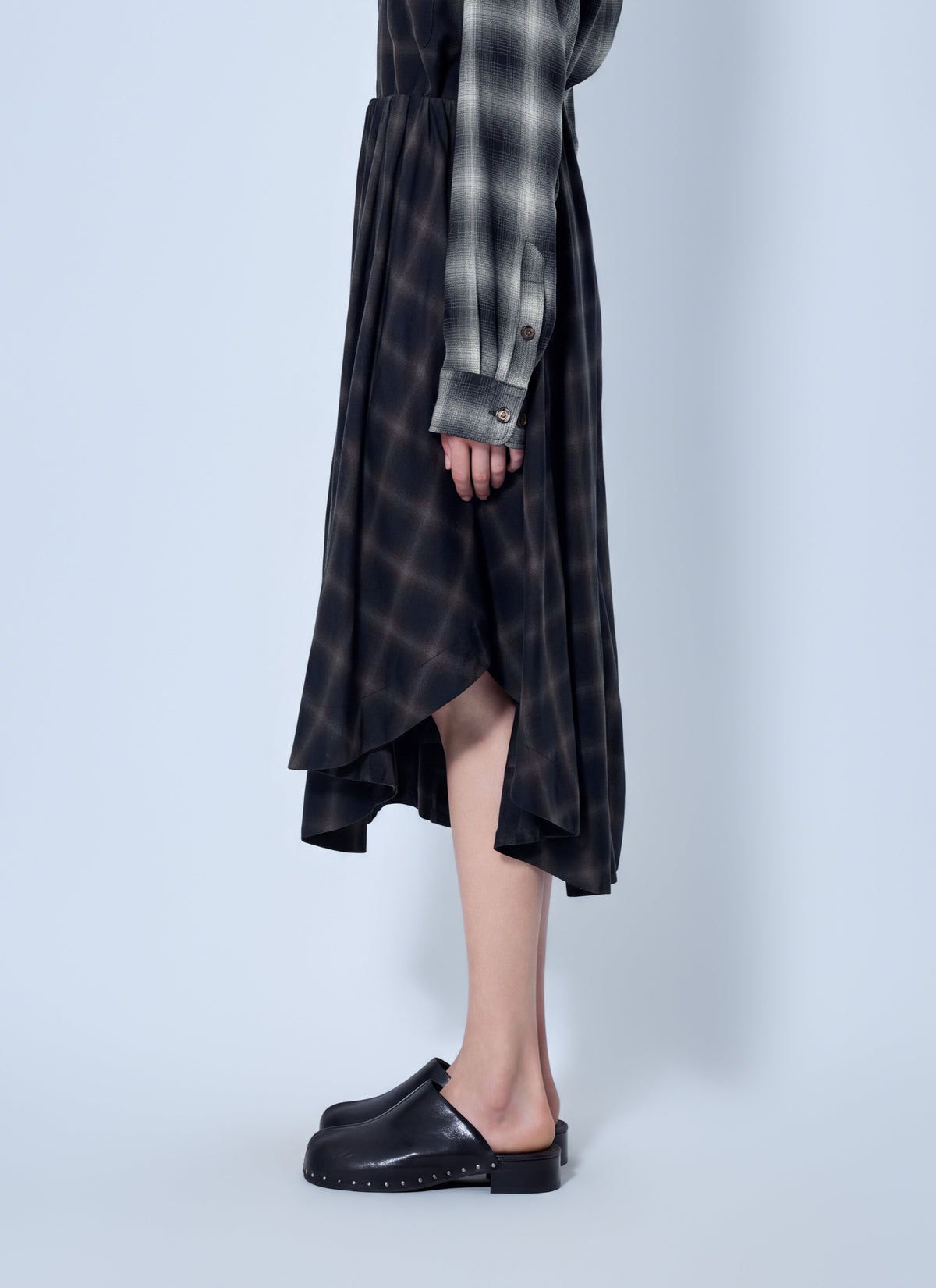 Fan midi skirt