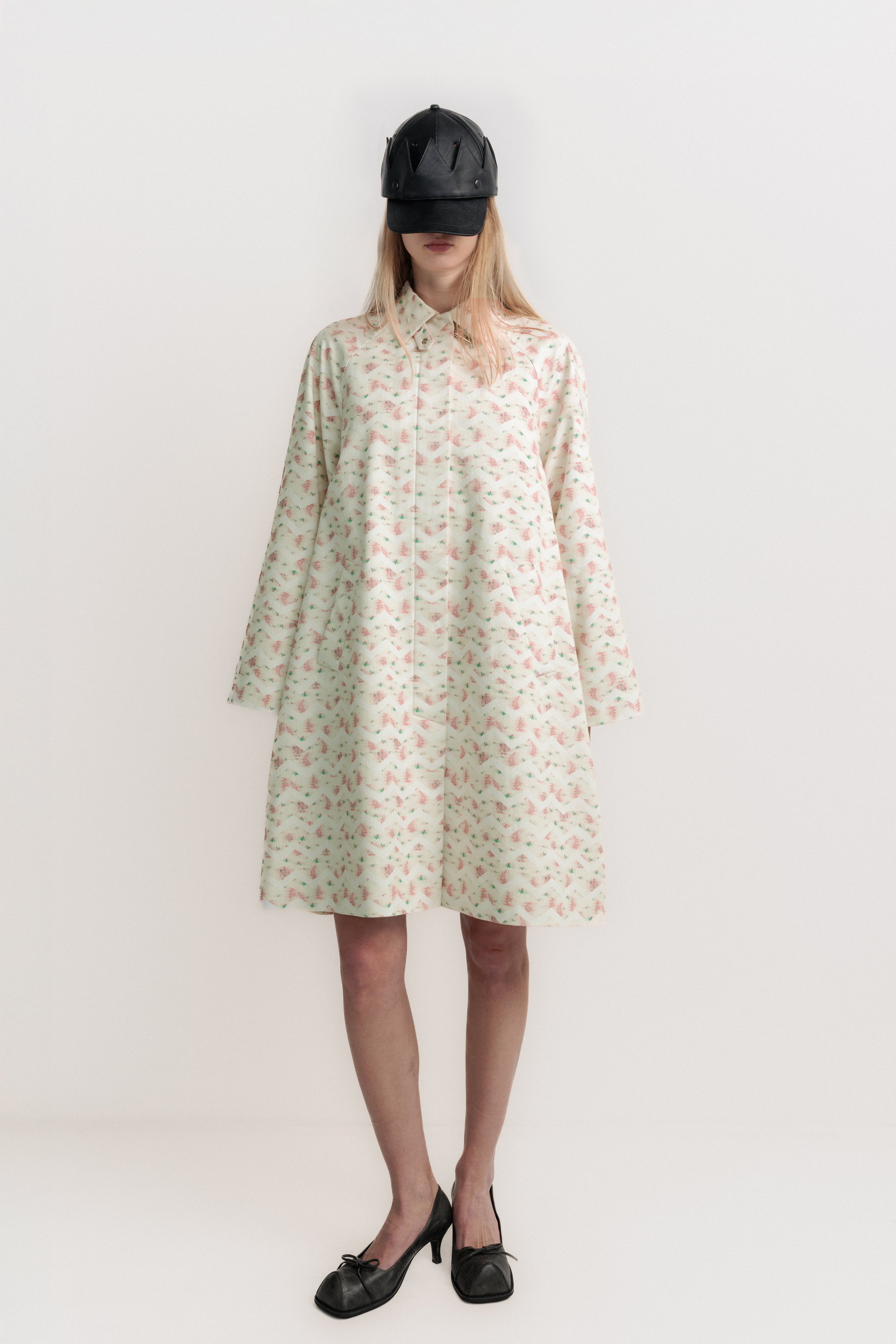 Flower trench coat