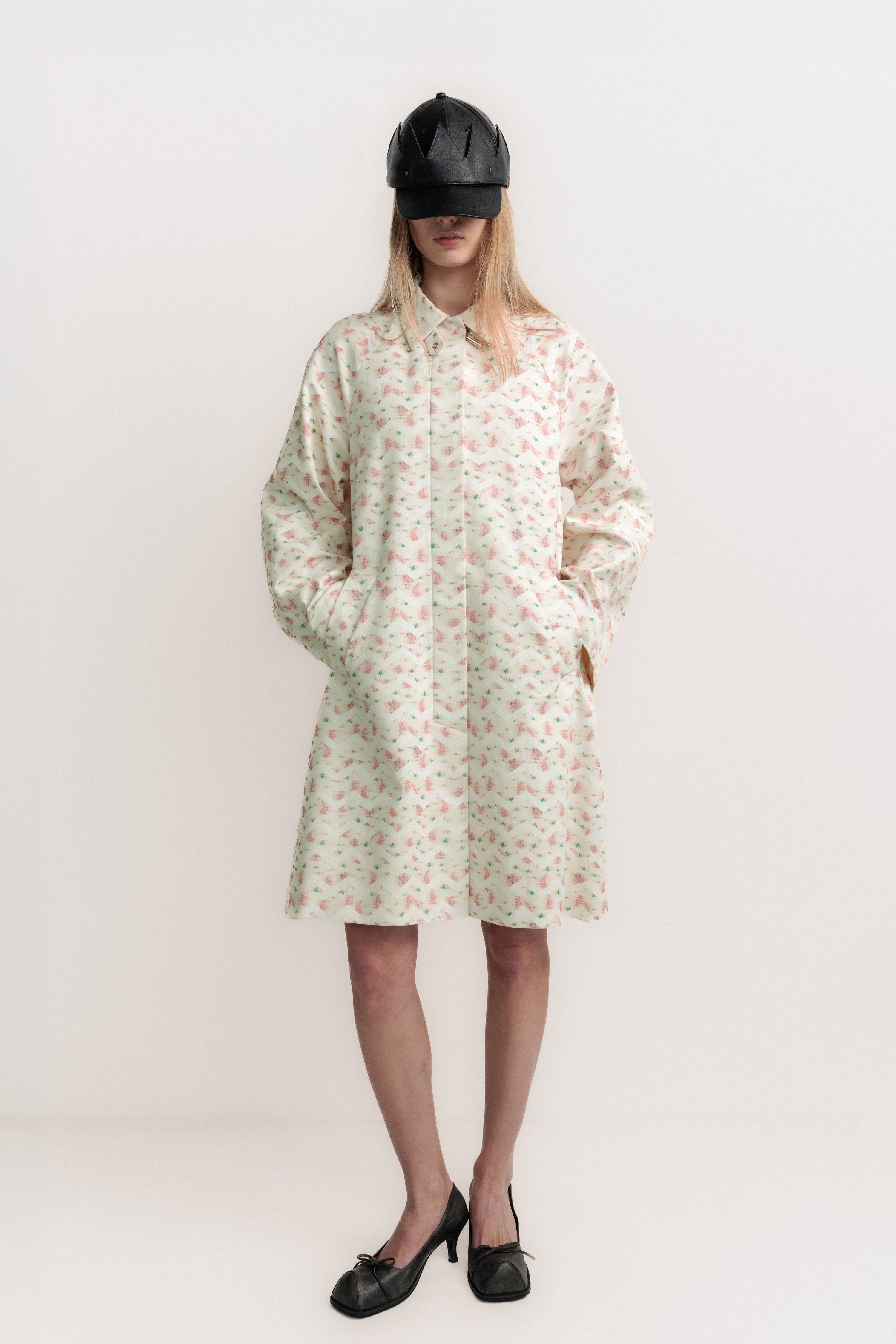 Flower trench coat
