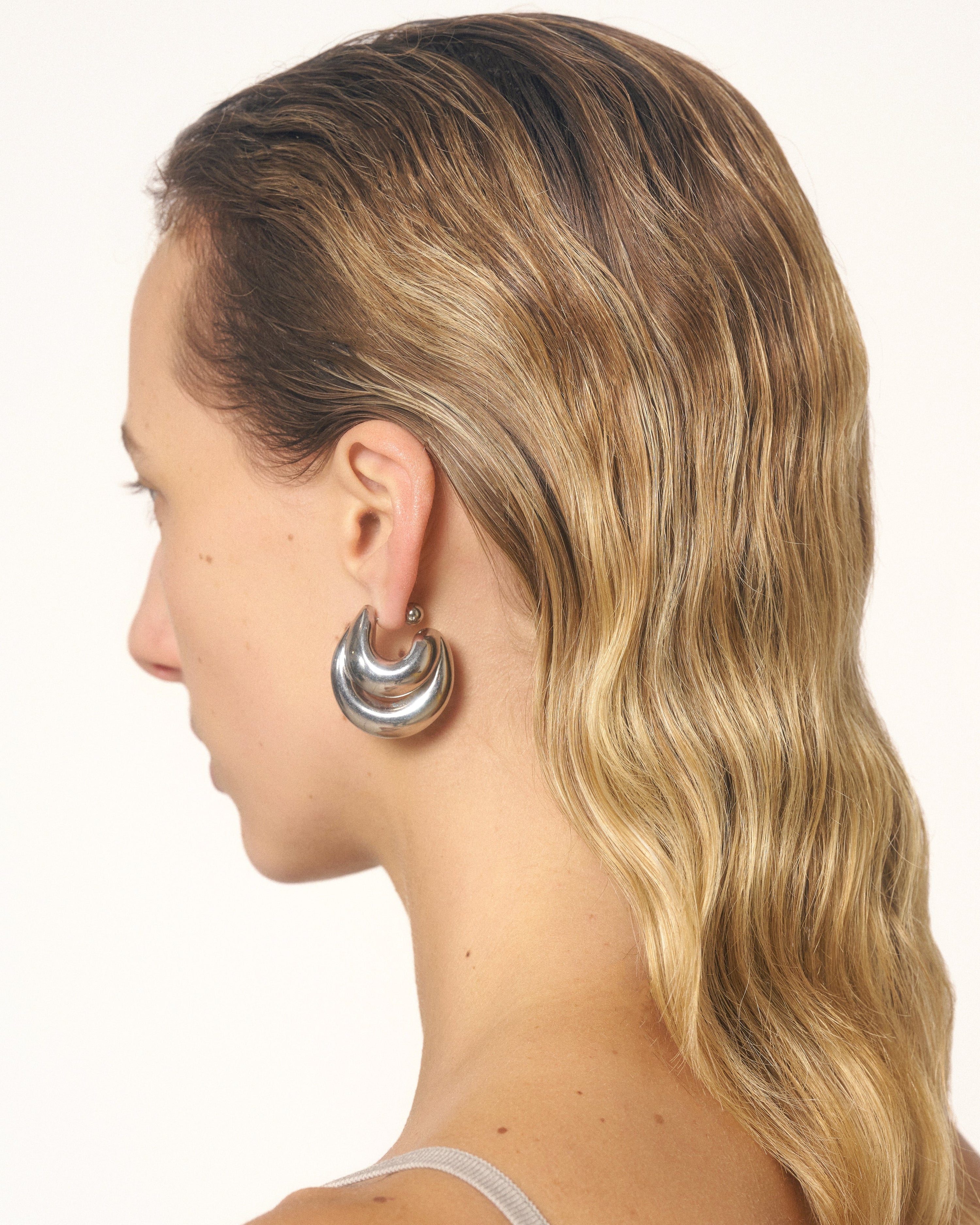Double blow up earrings