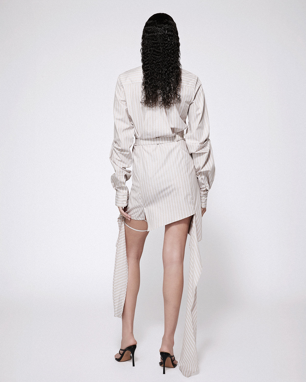 Peitho shirt dress sand stripe