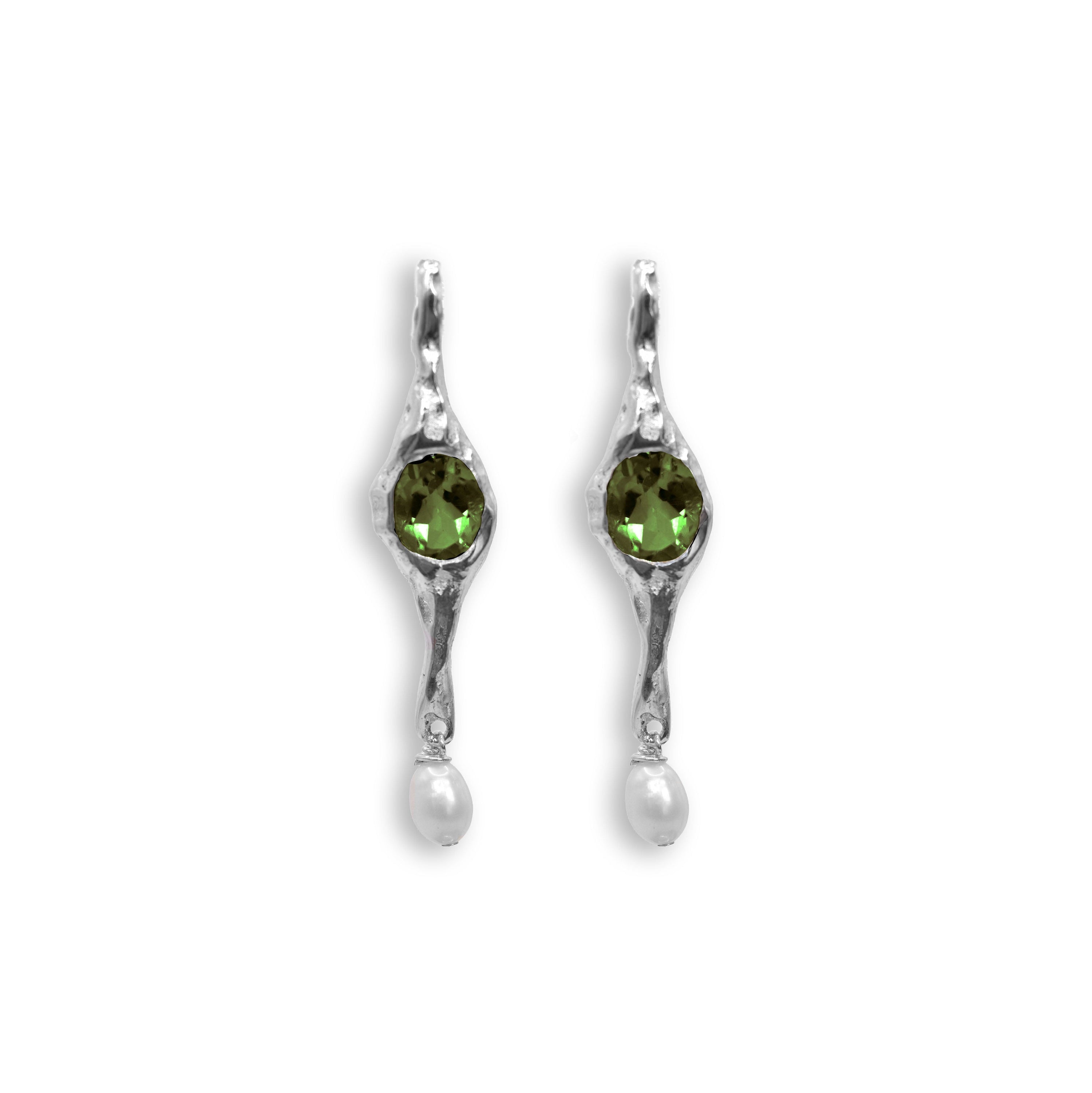 Fusion earrings peridot