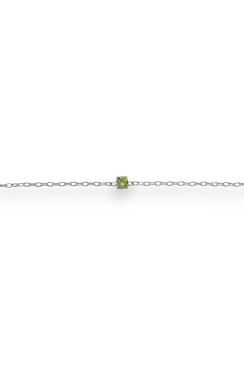 Peridot charm necklace