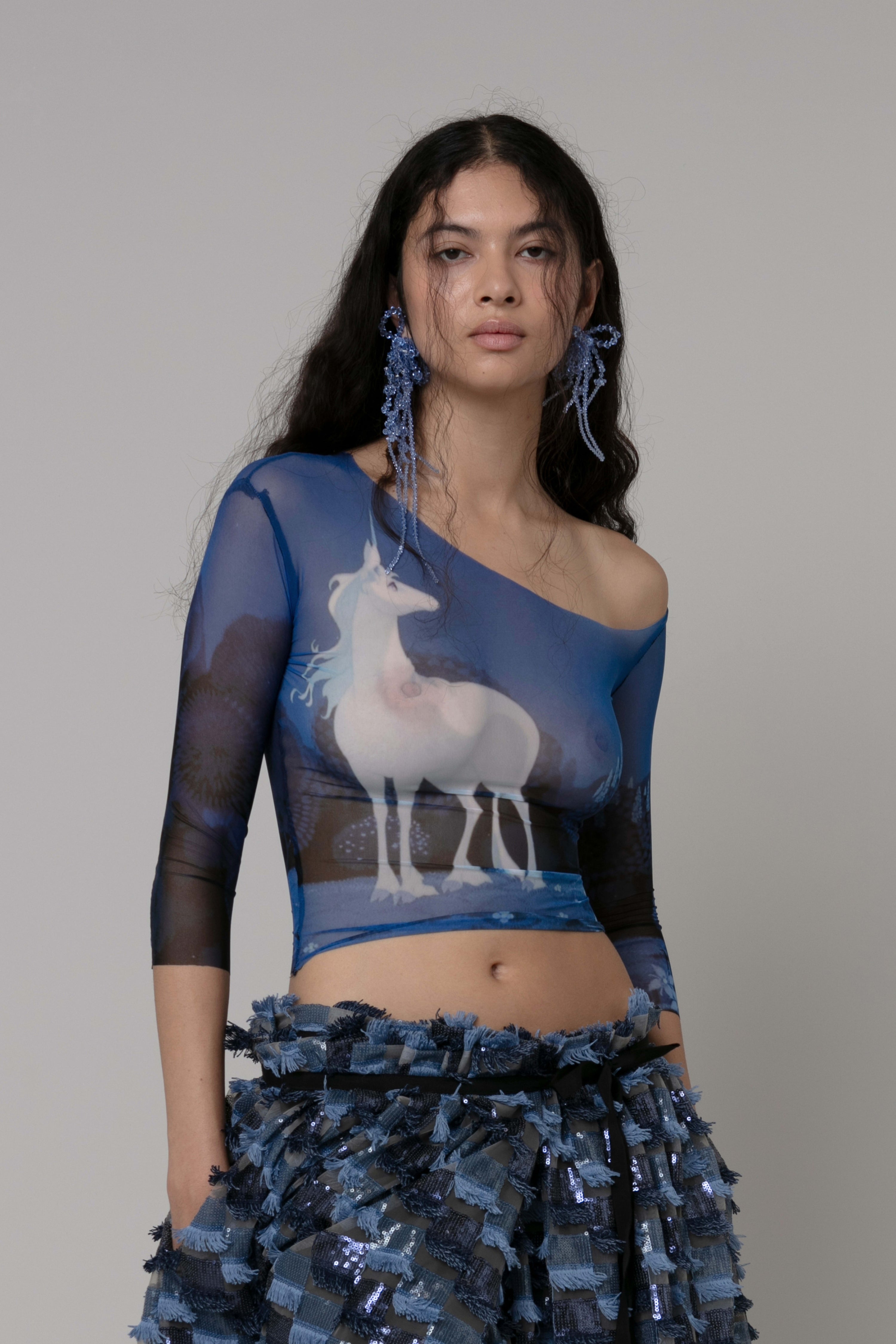 Tilly top - unicorn print