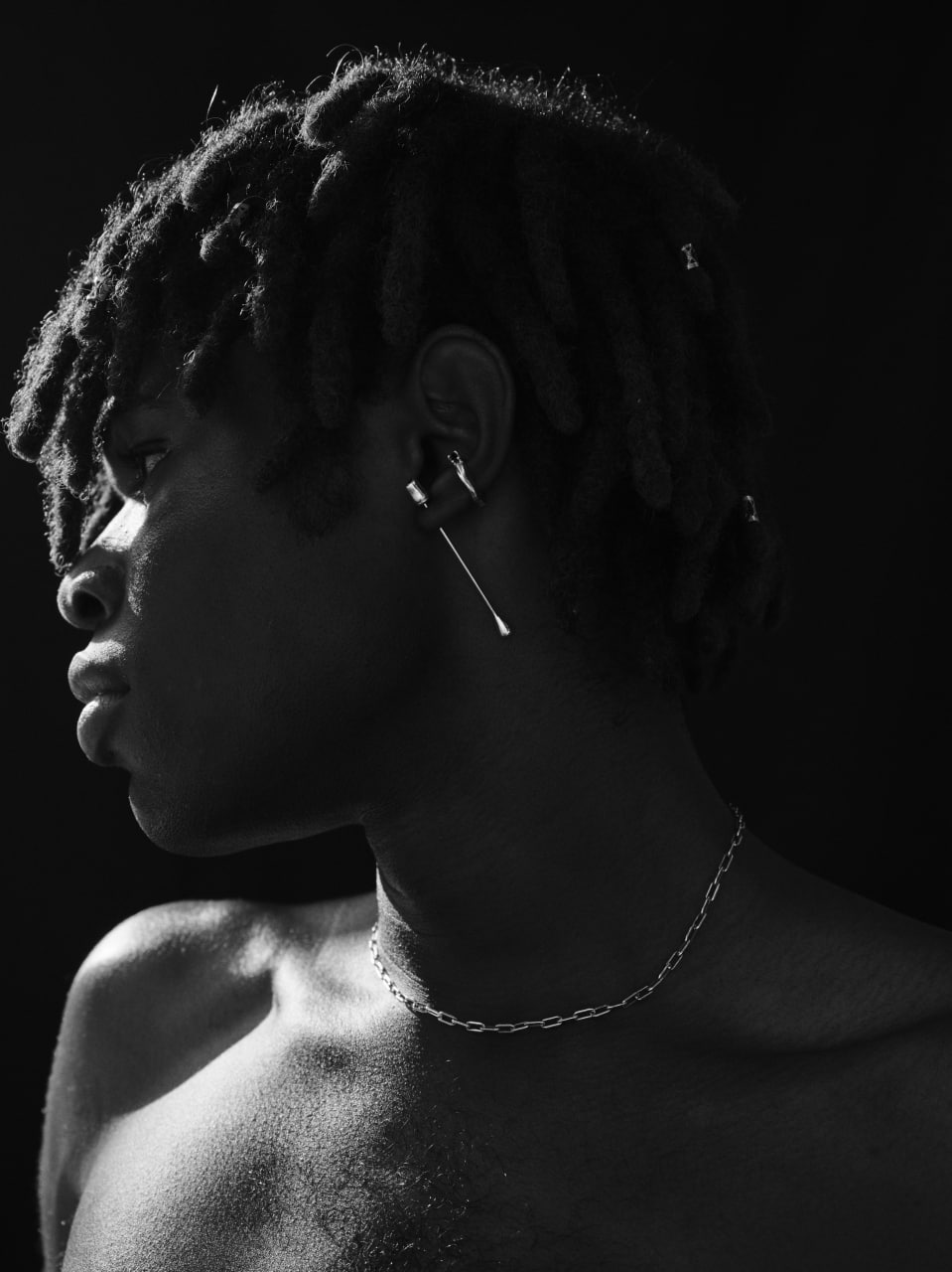 Molten earring & bar drop