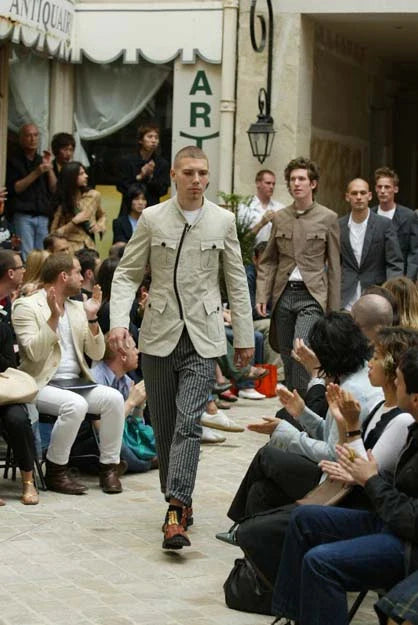 Comme des garçons homme plus s/s 2003 asymmetrical zip jacket