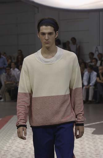 Issey miyake men s/s 2003 gilet knit