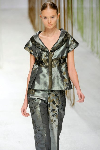 Issey miyake s/s 2009 printed 3/4 sleeve jacket