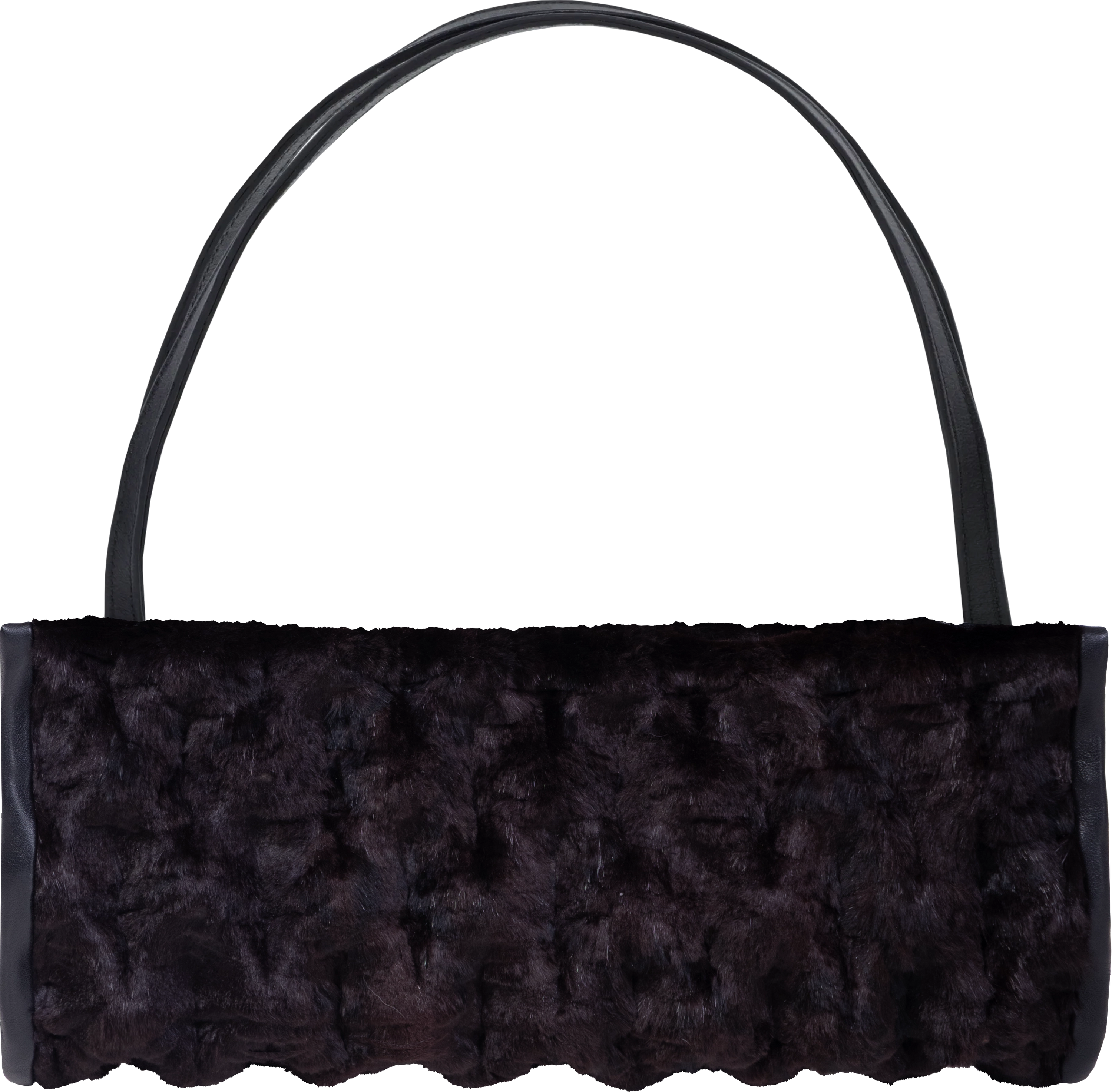 Fur structured bag long