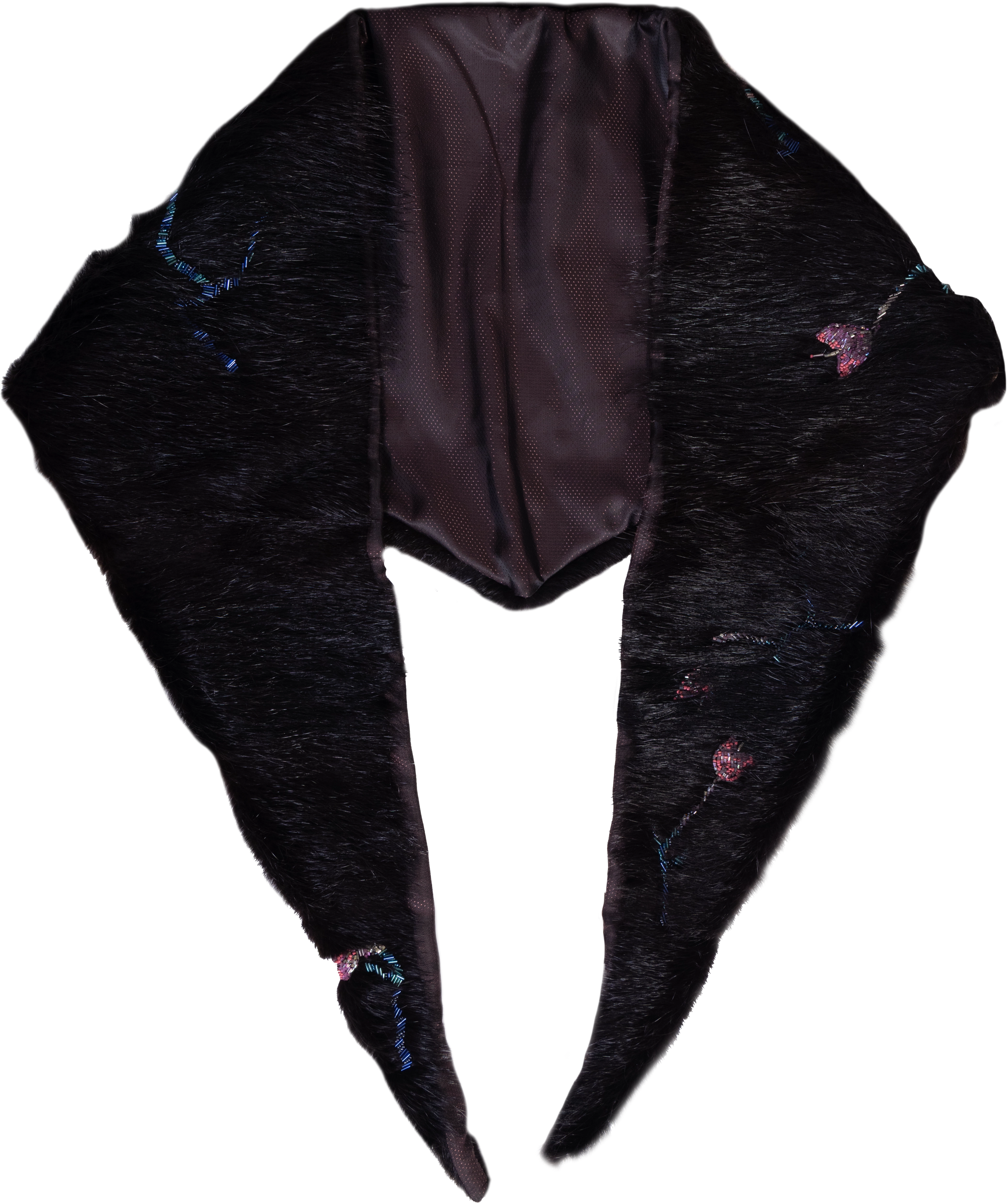 Fur bolero with embelishments
