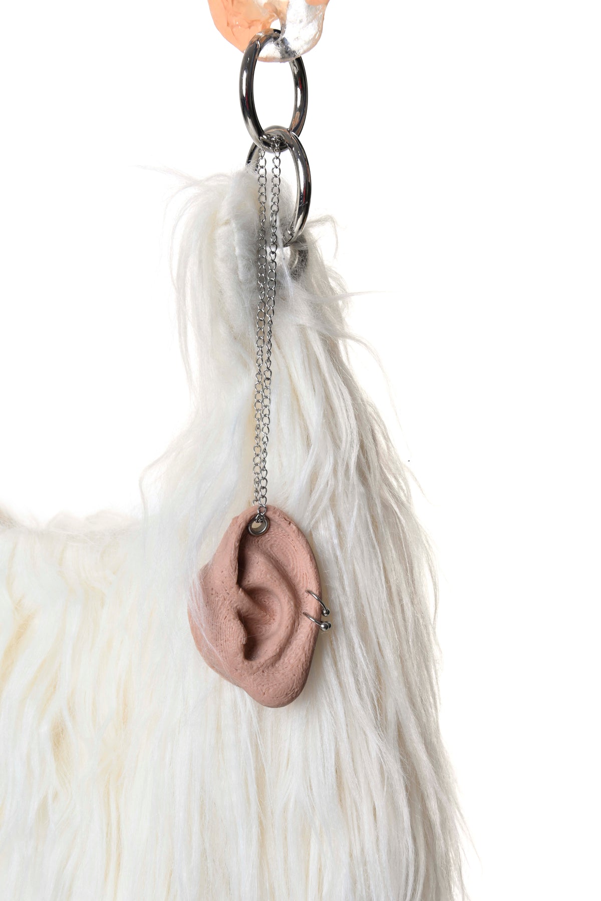 Fur handle bag