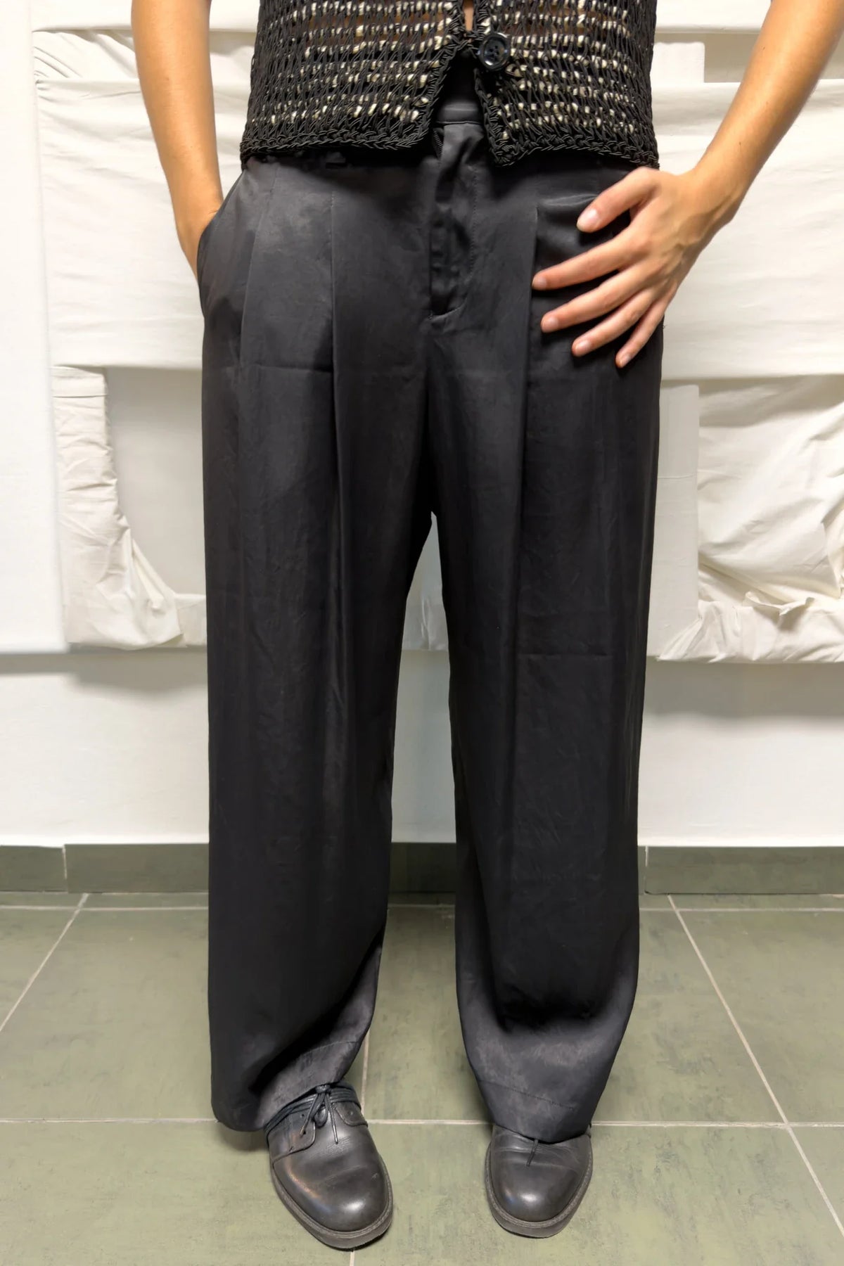 Issey miyake s/s 2023 wide soft pants