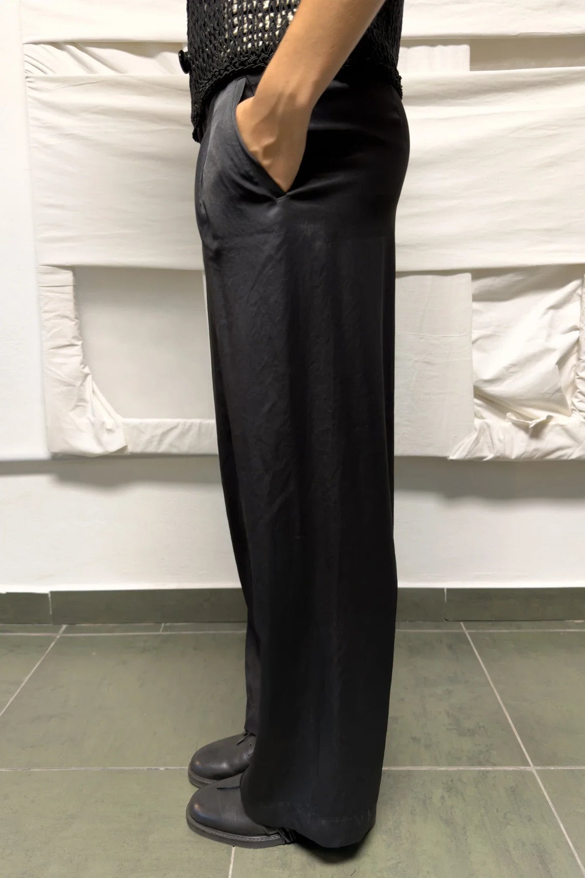 Issey miyake s/s 2023 wide soft pants