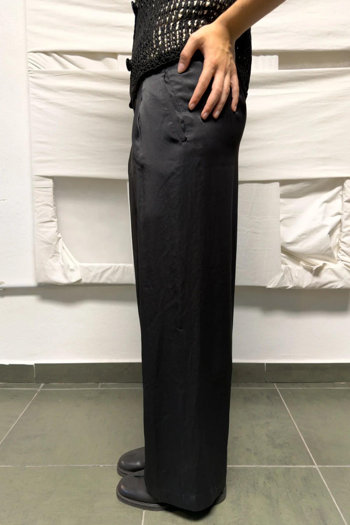 Issey miyake s/s 2023 wide soft pants