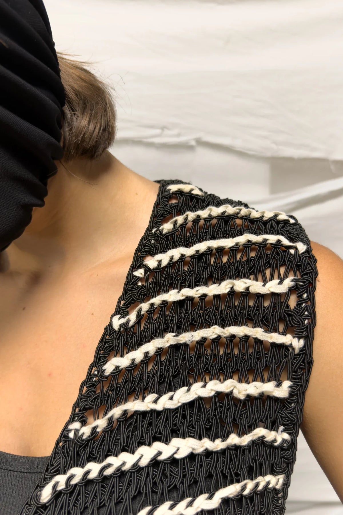 Issey miyake 2000s crochet vest