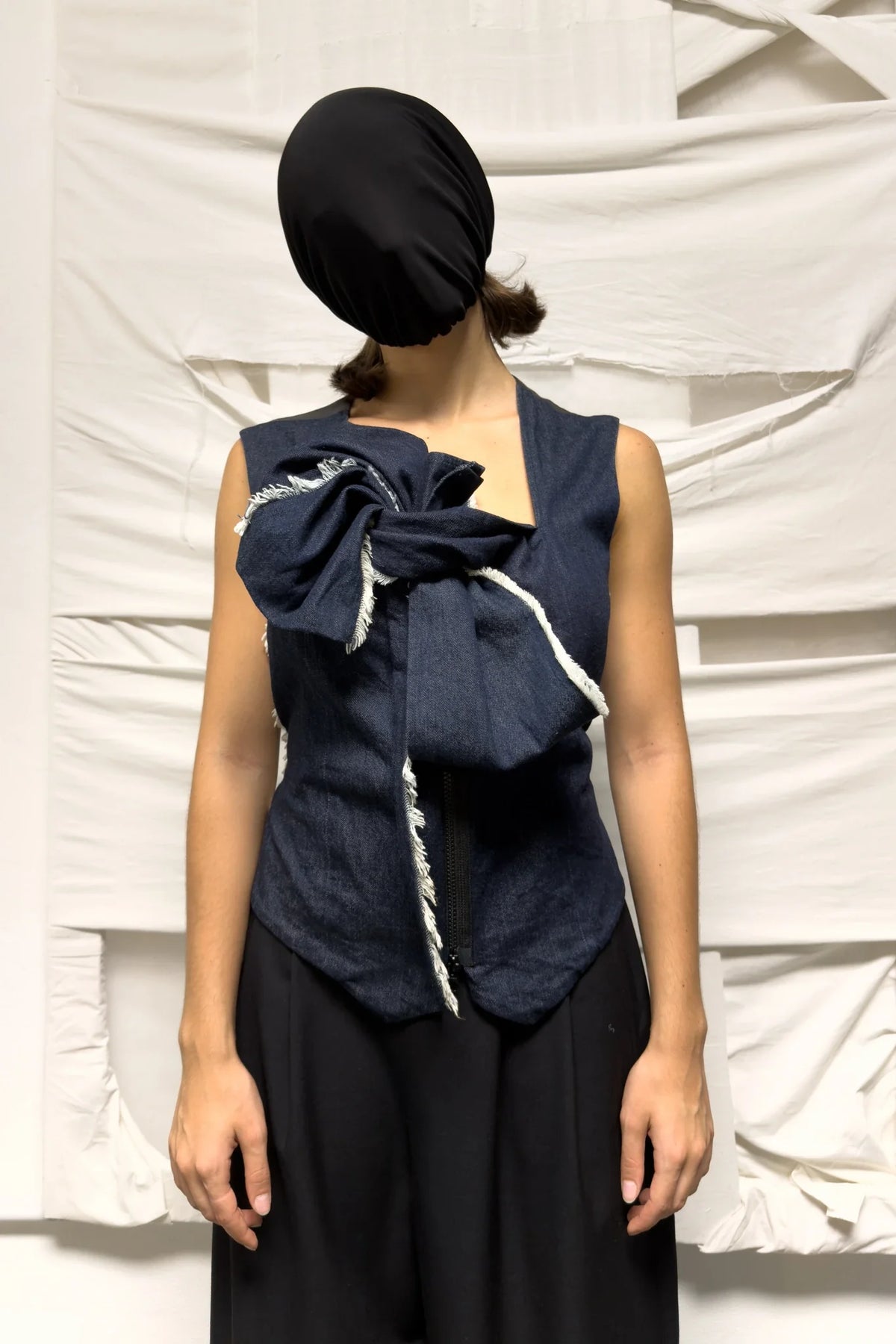 Y's yohji yamamoto s/s 2021 deconstructed denim vest