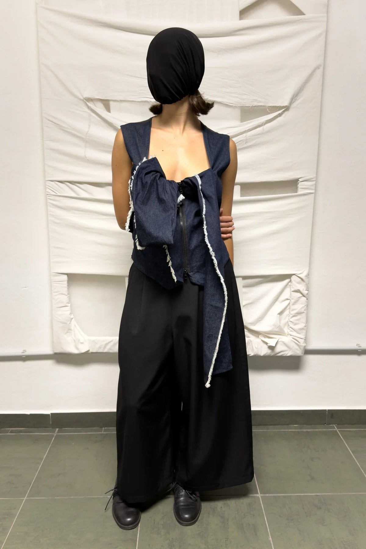 Y's yohji yamamoto s/s 2021 deconstructed denim vest