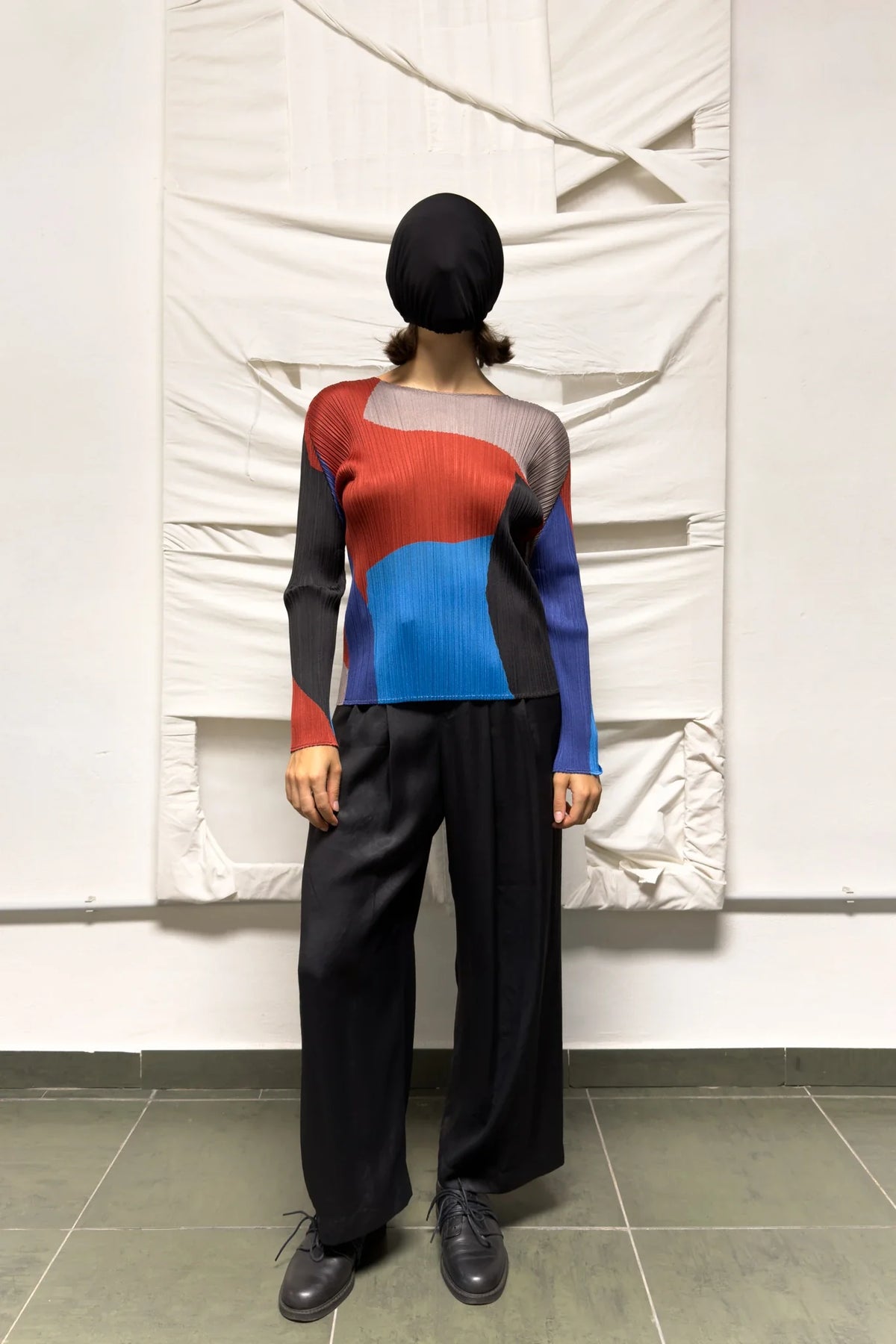 Issey miyake pleats please a/w 2018 multicolour top