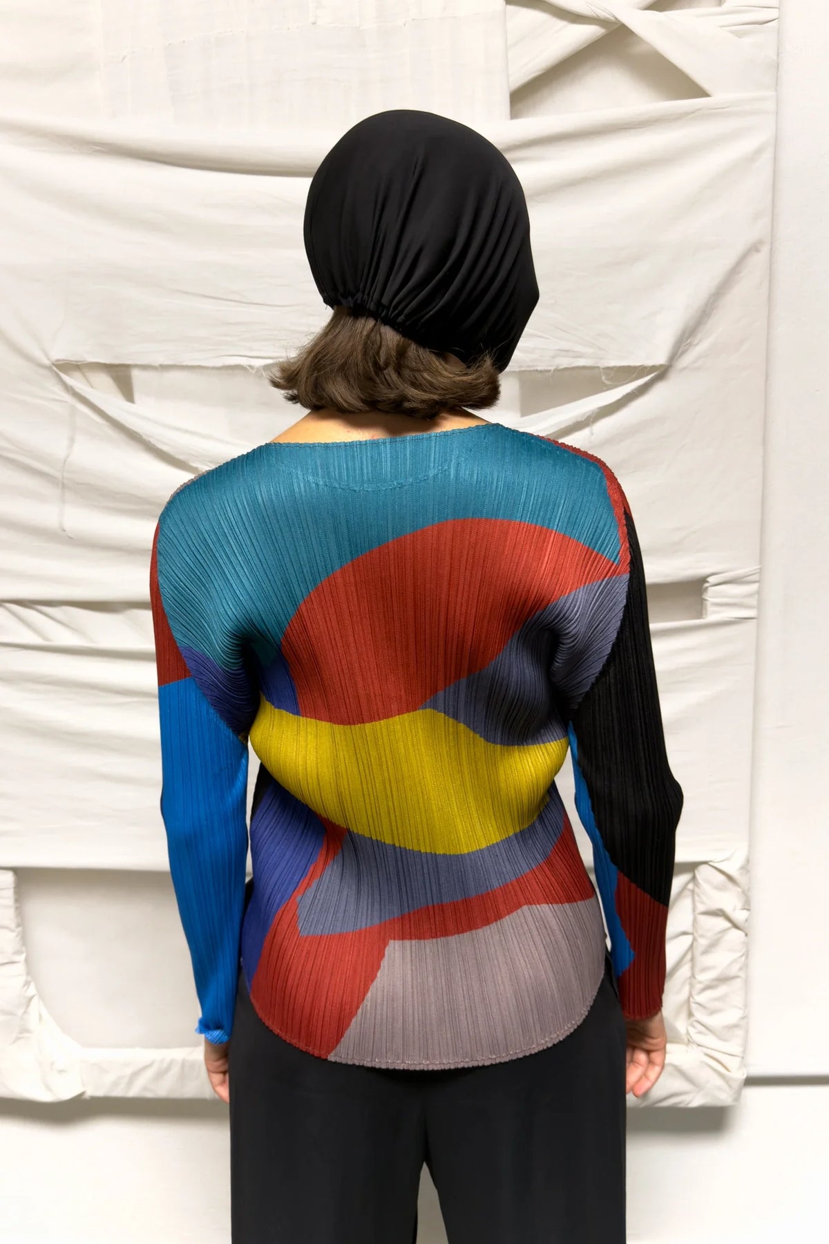 Issey miyake pleats please a/w 2018 multicolour top